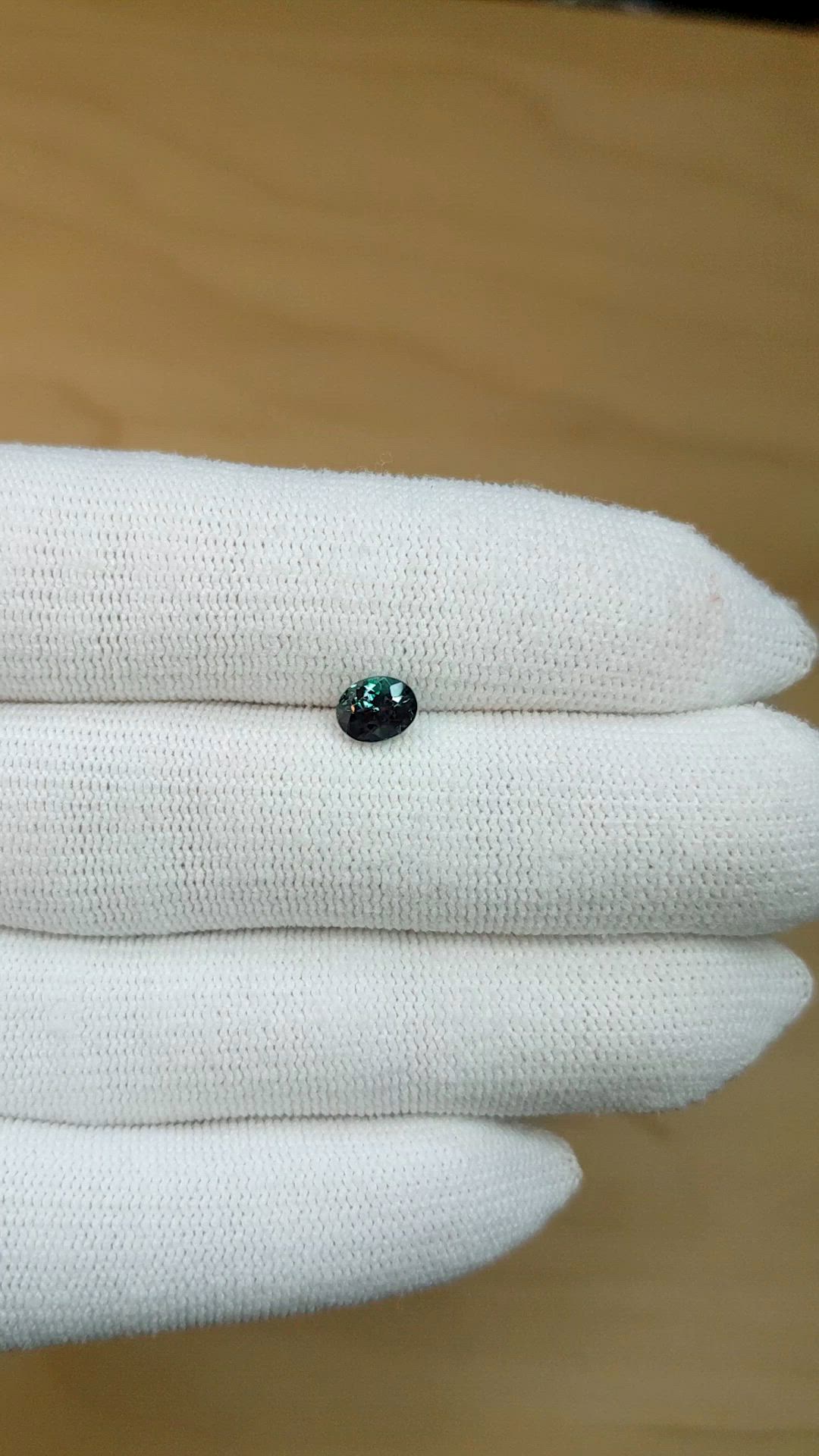 0.84 Ct. Alexandrite from Brazil Size Video