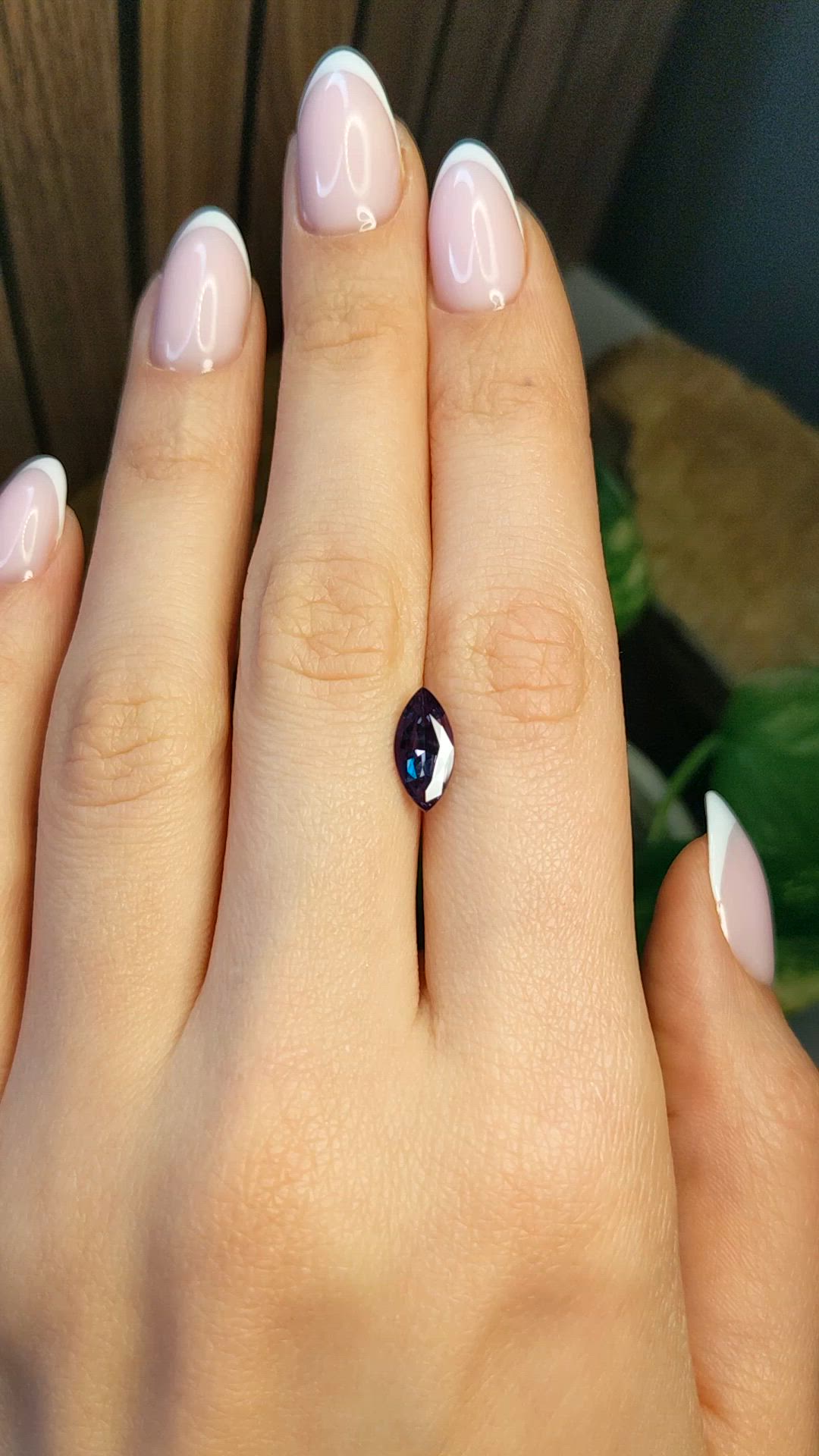 1.74 Ct. Alexandrite from Brazil Size Video