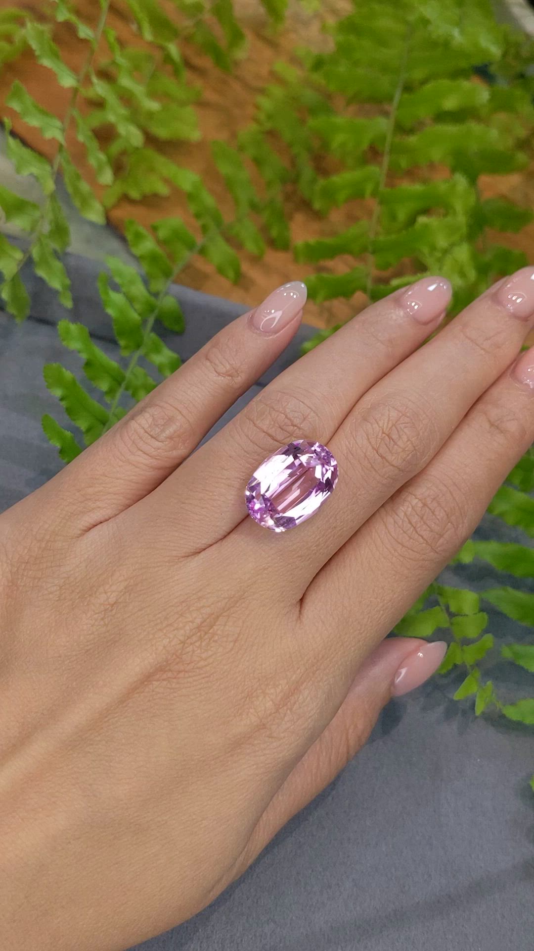 16.45 Ct. Pink Kunzite from Afghanistan Size Video