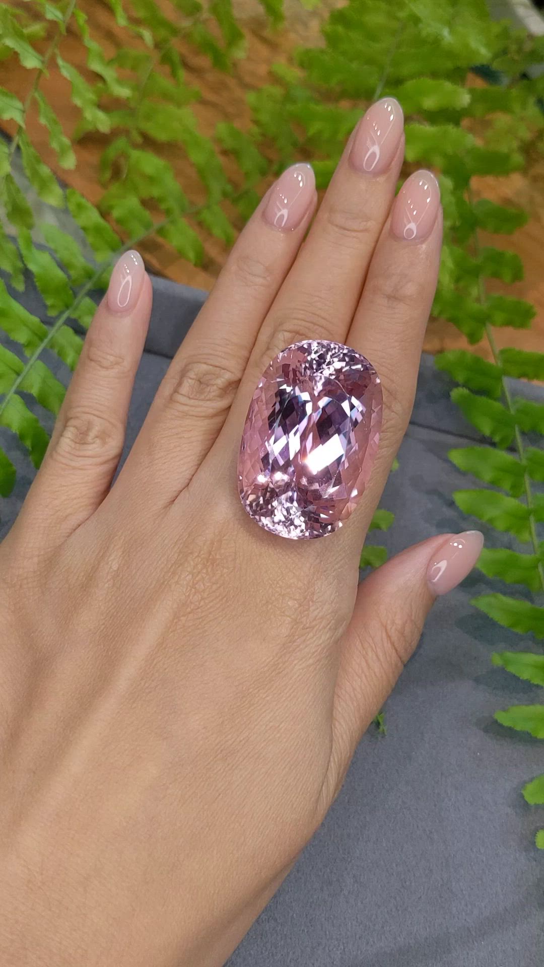 125.86 Ct. Pink Kunzite from Afghanistan Size Video