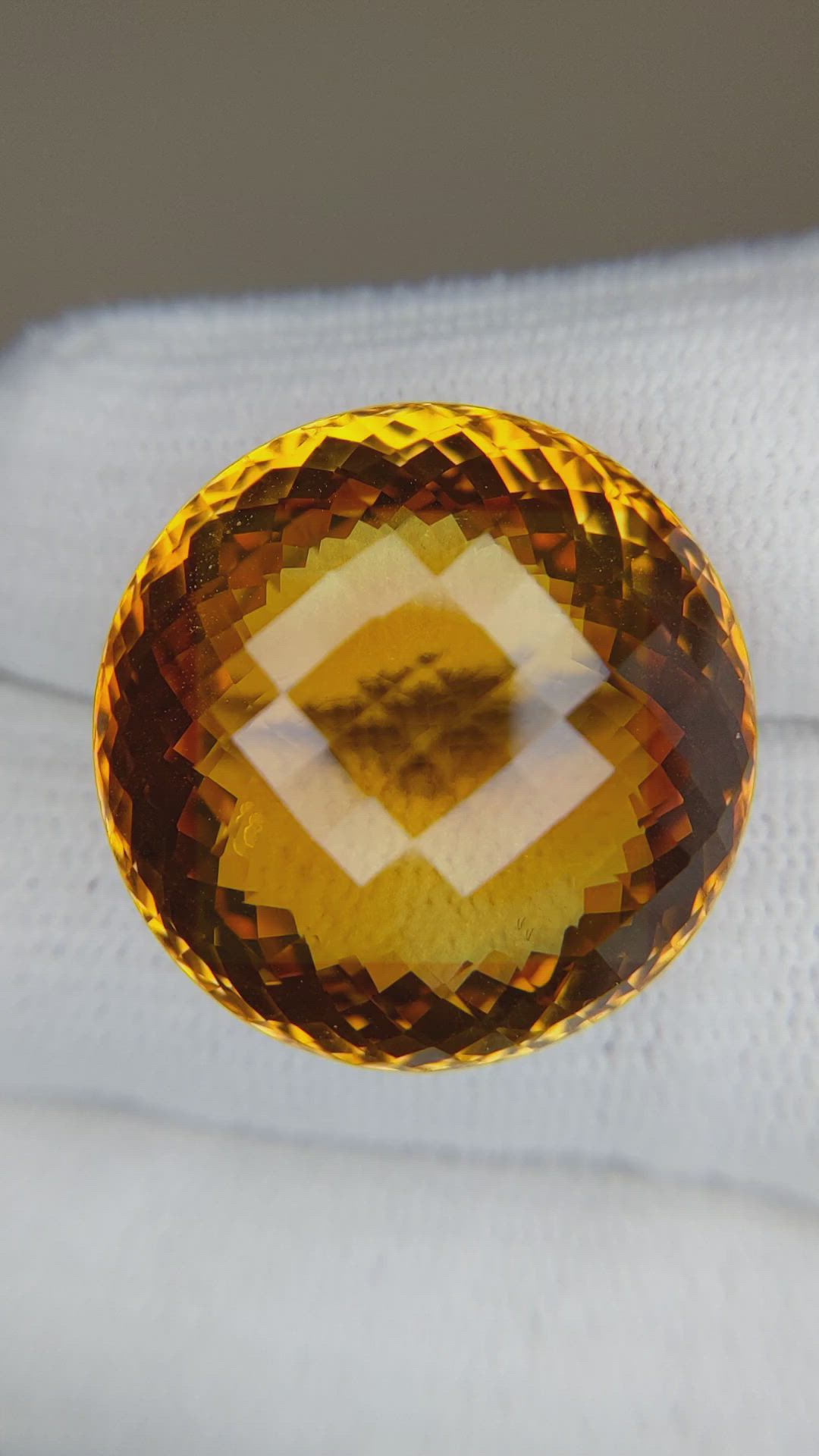 39.84 Ct. Yellowish Orange Citrine from Brazil Size Video