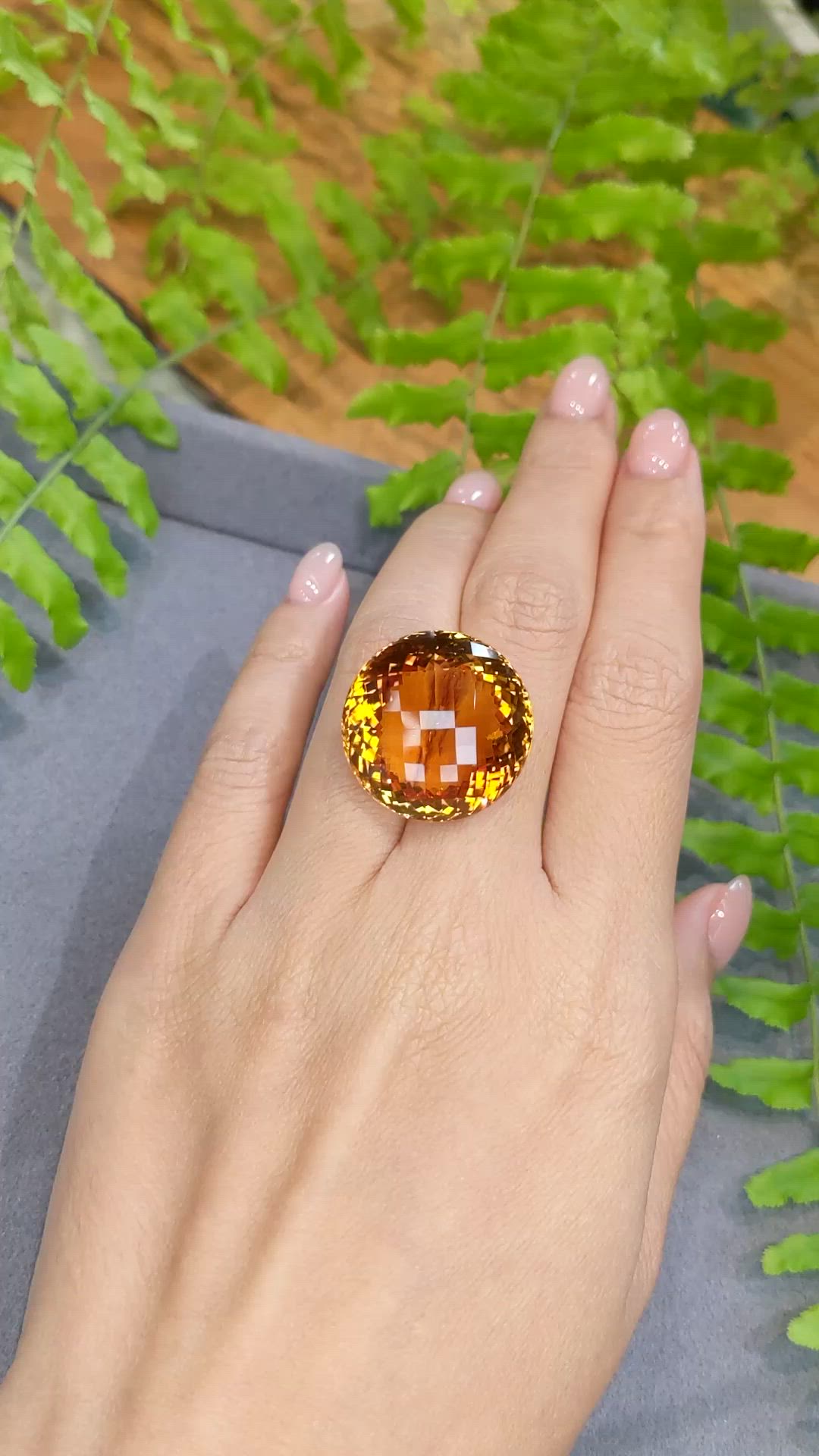 39.84 Ct. Yellowish Orange Citrine from Brazil Size Video
