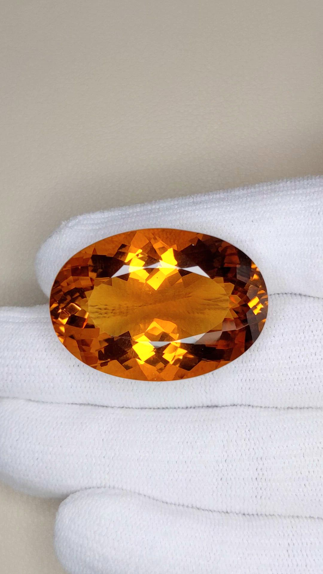60.46 Ct. Orange Citrine from Brazil Size Video