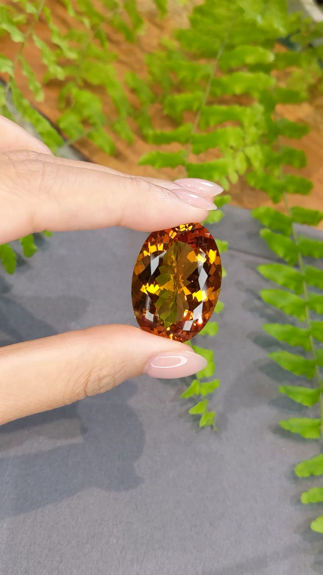 60.46 Ct. Orange Citrine from Brazil Size Video