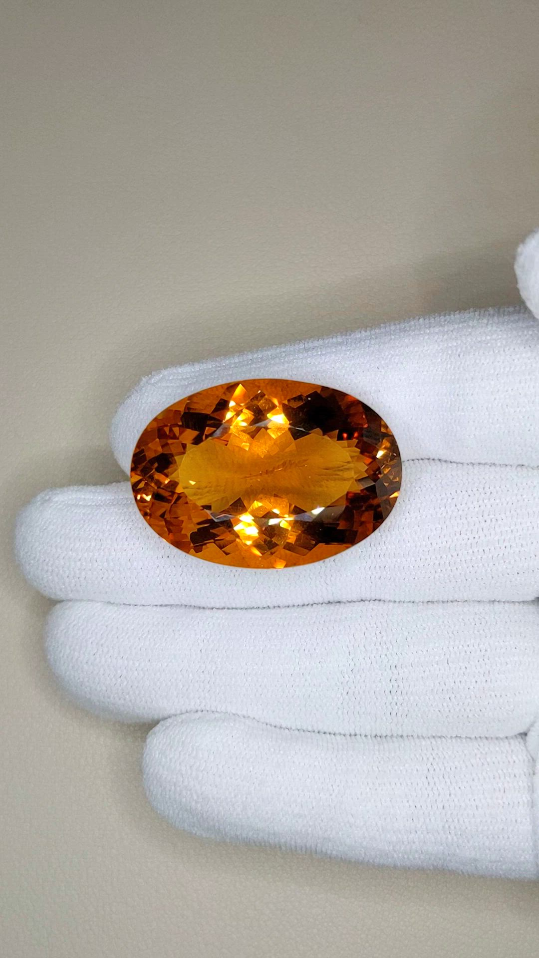 60.46 Ct. Orange Citrine from Brazil Size Video