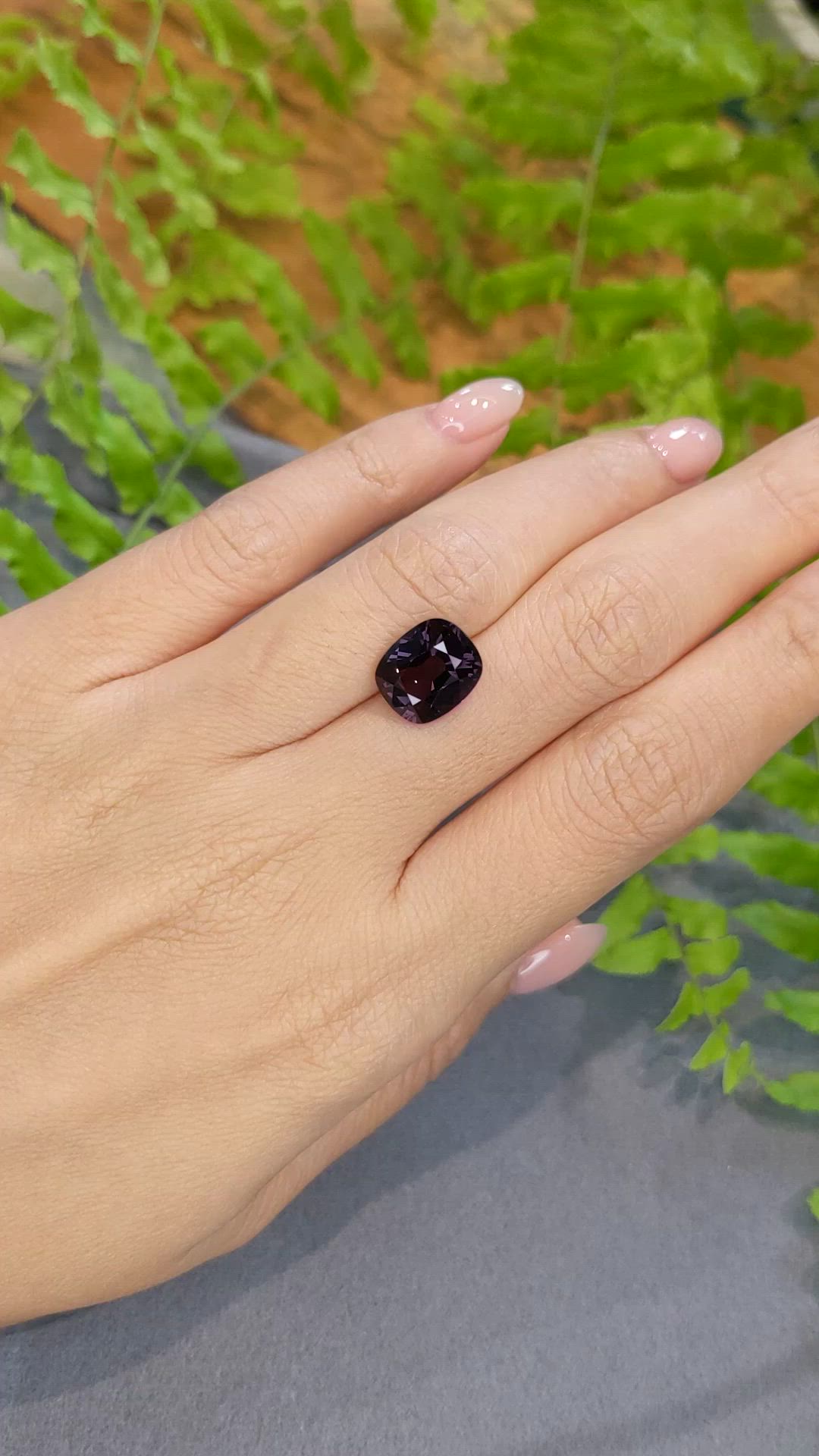 5.24 Ct. Purple Spinel from Burma (Myanmar) Size Video
