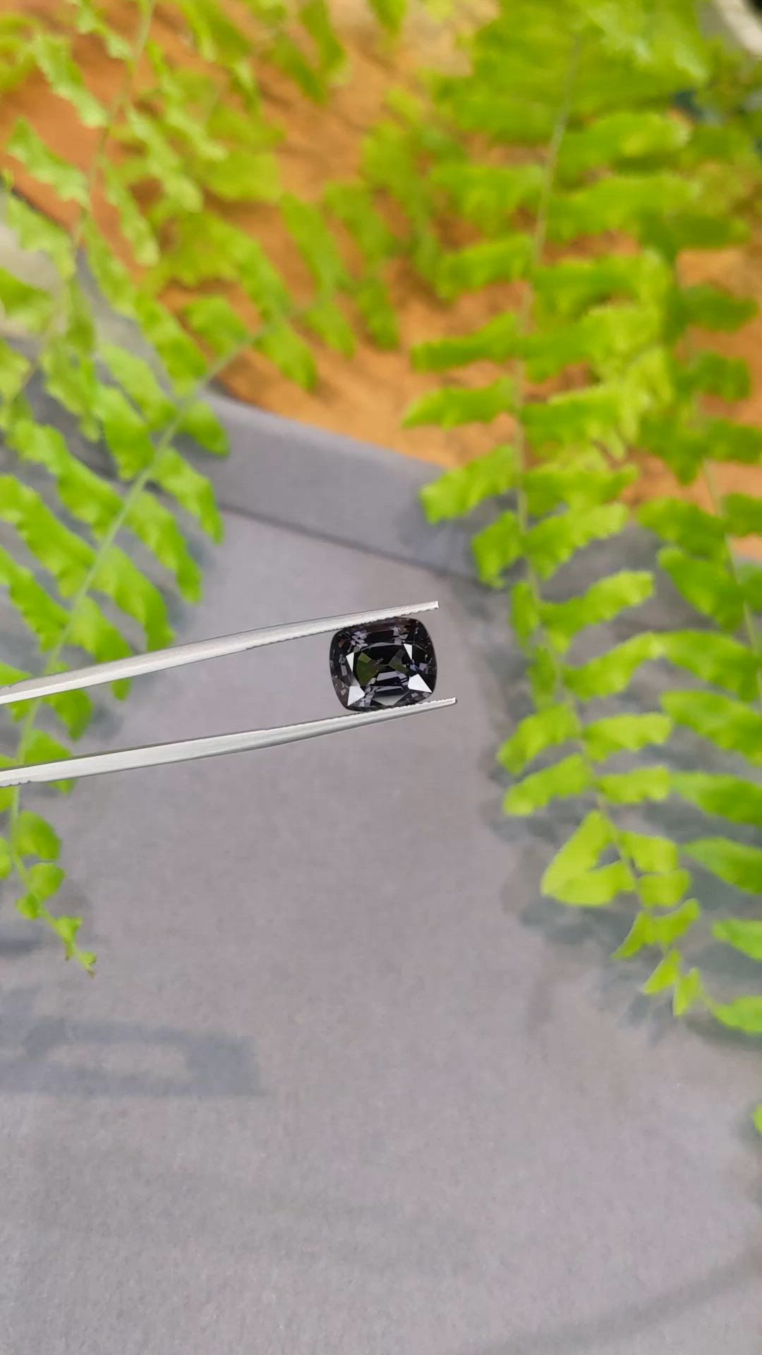 5.37 Ct. Greyish Violet Spinel from Burma (Myanmar) Size Video