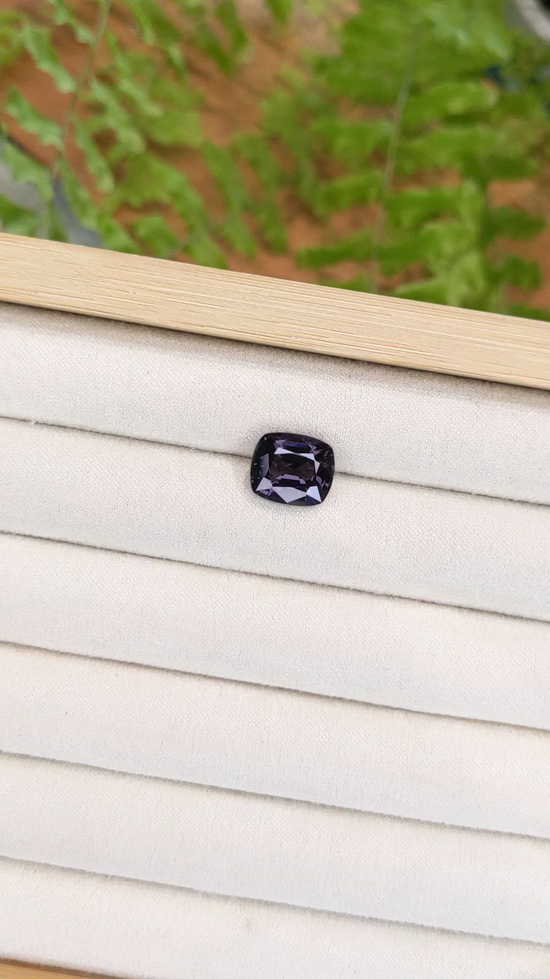 5.37 Ct. Greyish Violet Spinel from Burma (Myanmar) Size Video