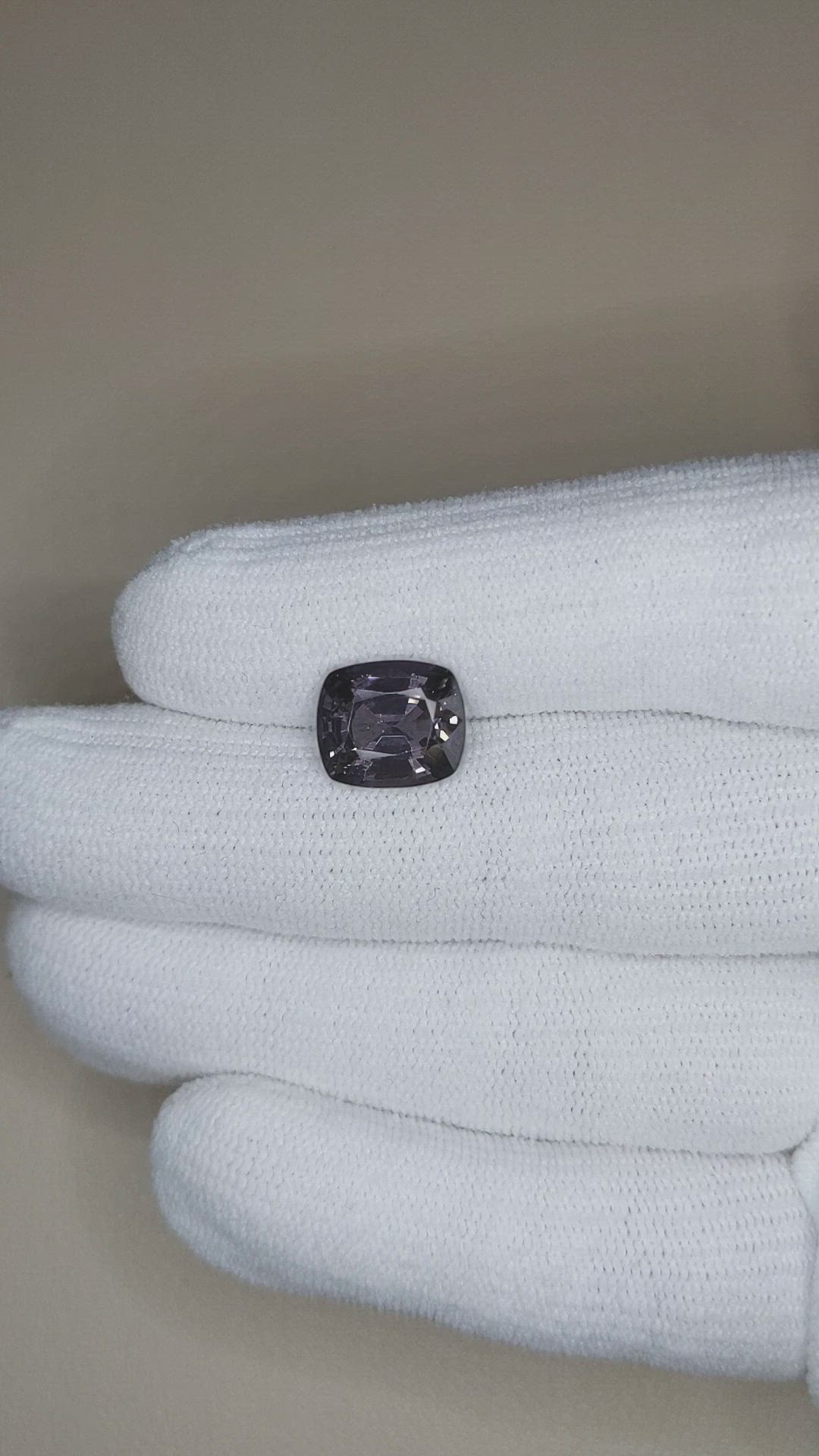 5.37 Ct. Greyish Violet Spinel from Burma (Myanmar) Size Video