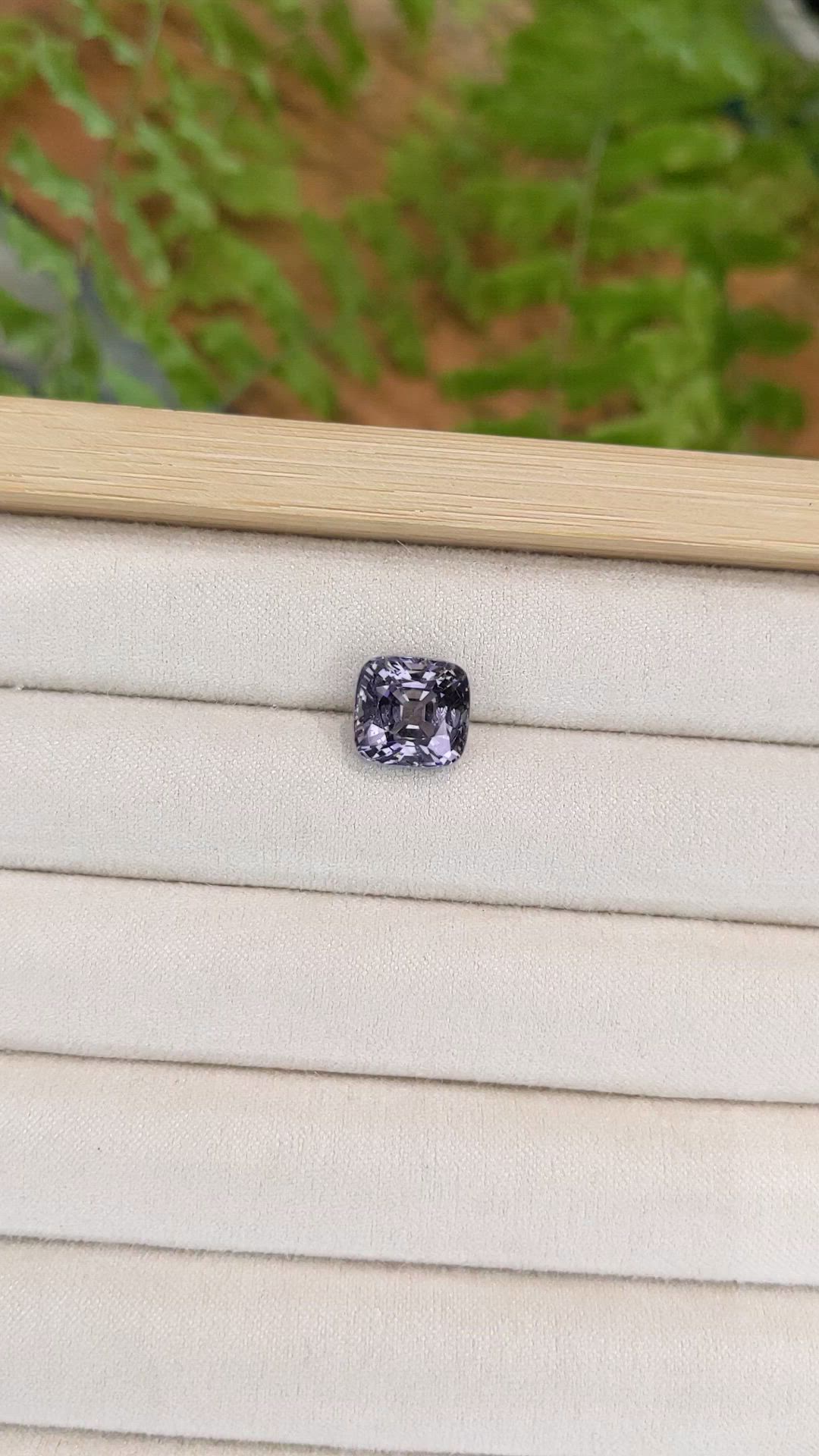 5.46 Ct. Purplish Grey Spinel from Burma (Myanmar) Size Video