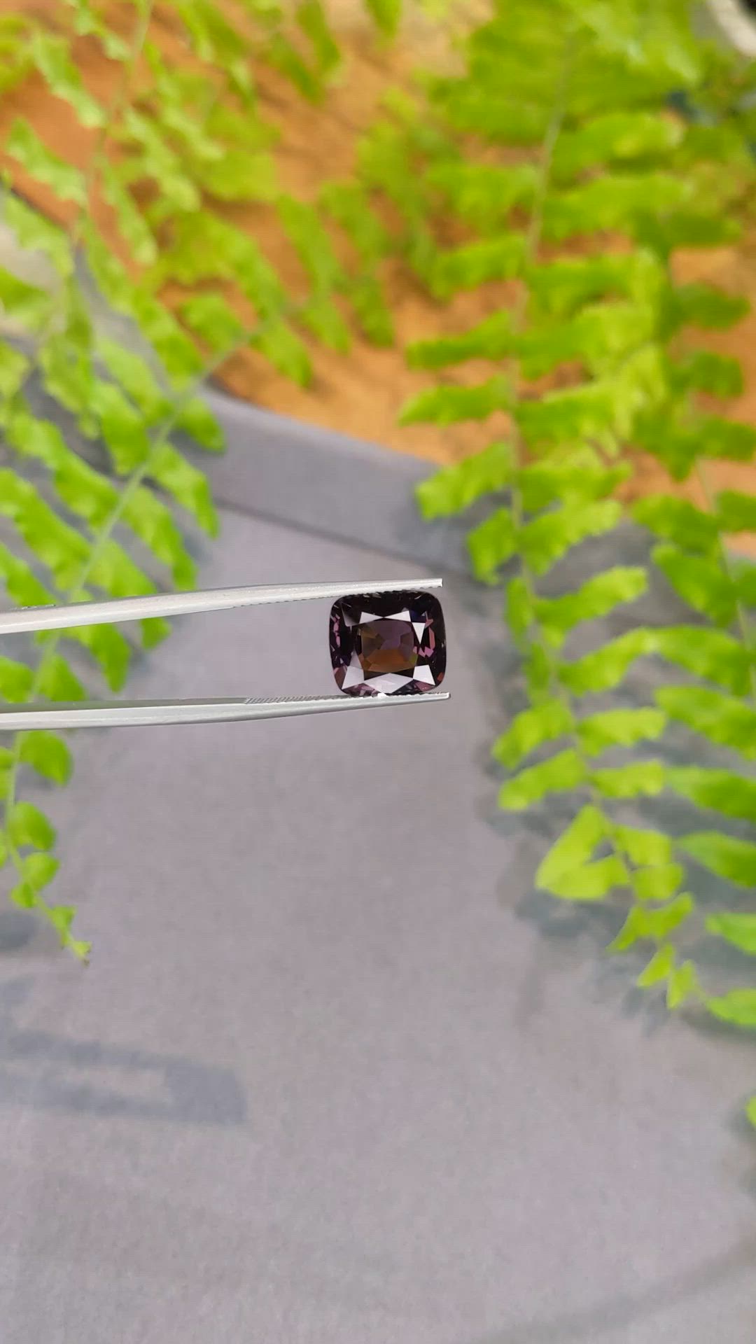 6.06 Ct. Pinkish Purple Spinel from Burma (Myanmar) Size Video
