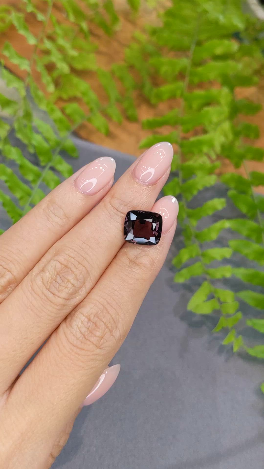 6.06 Ct. Pinkish Purple Spinel from Burma (Myanmar) Size Video