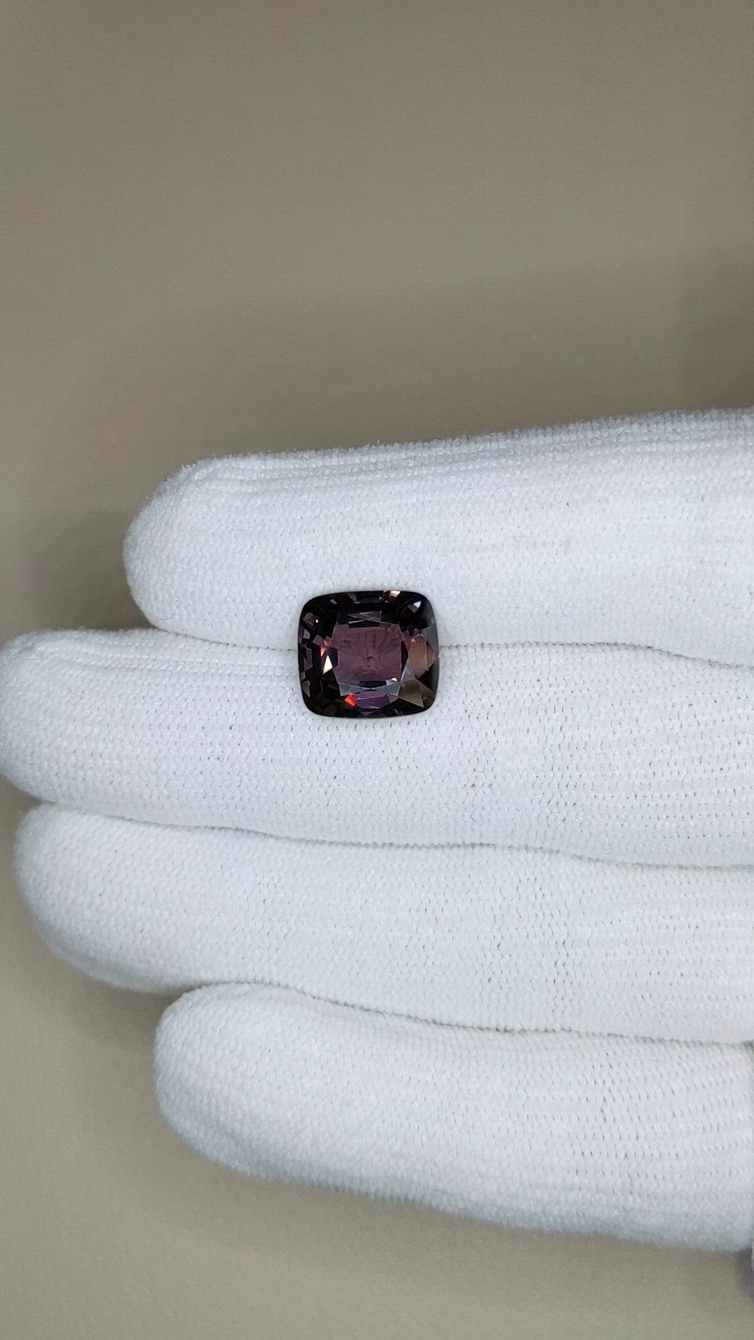 6.06 Ct. Pinkish Purple Spinel from Burma (Myanmar) Size Video