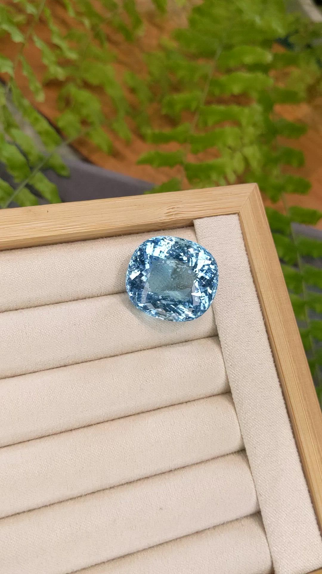 39.67 Ct. Blue Aquamarine from Brazil Size Video