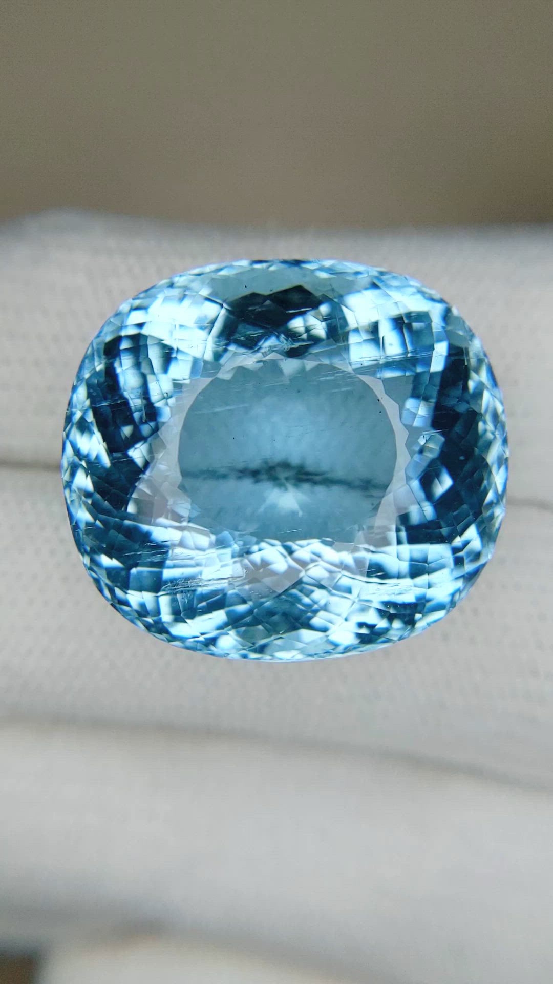 39.67 Ct. Blue Aquamarine from Brazil Size Video