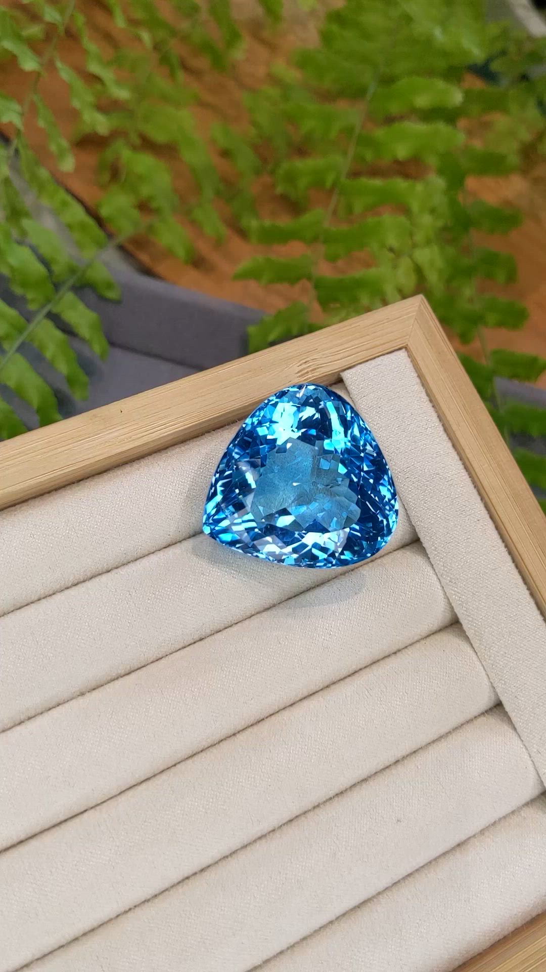 115.83 Ct. Swiss Blue Topaz from Brazil Size Video