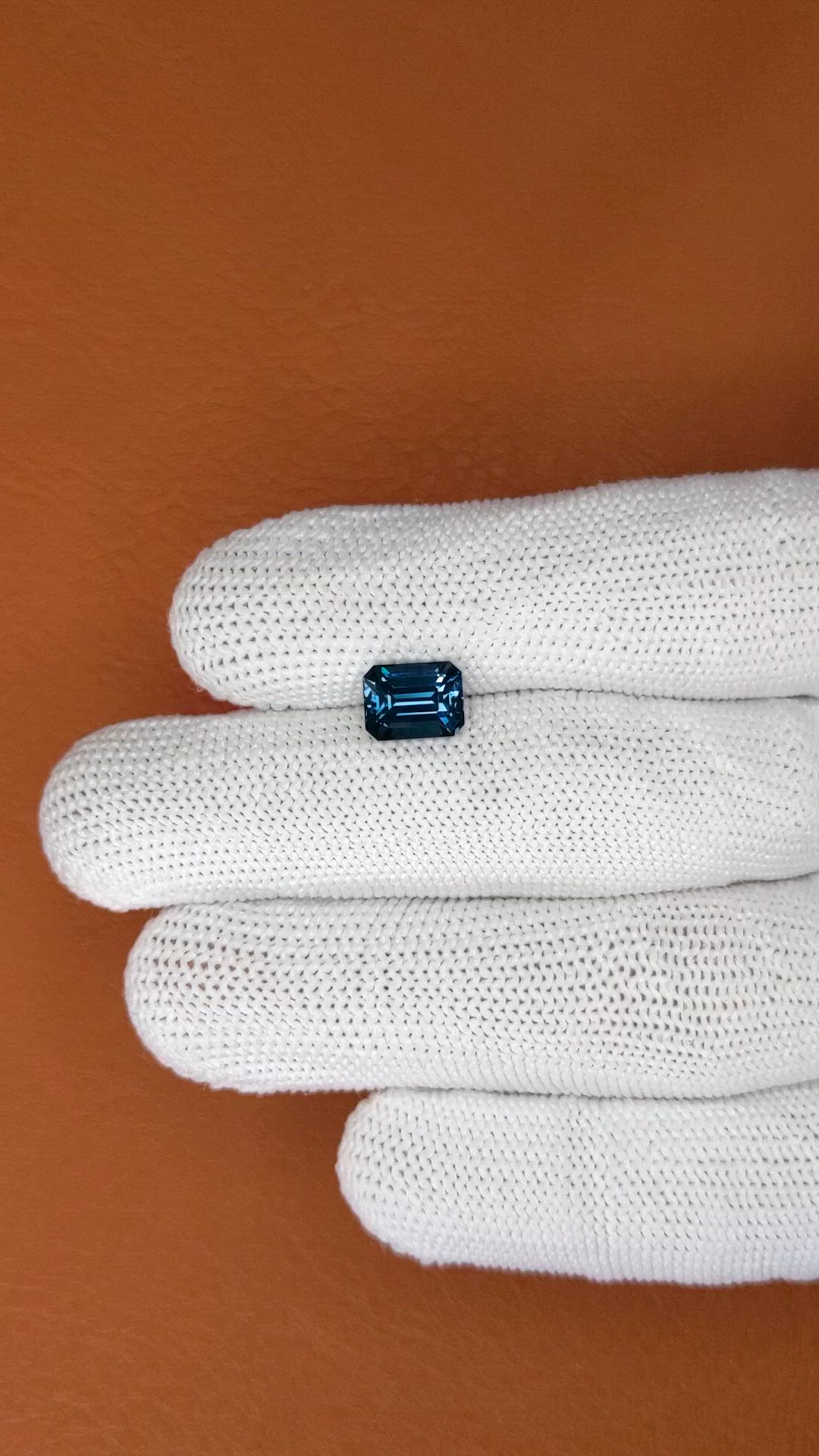 2.25 Ct. Blue Cobalt Spinel from Ceylon (Sri Lanka) Size Video