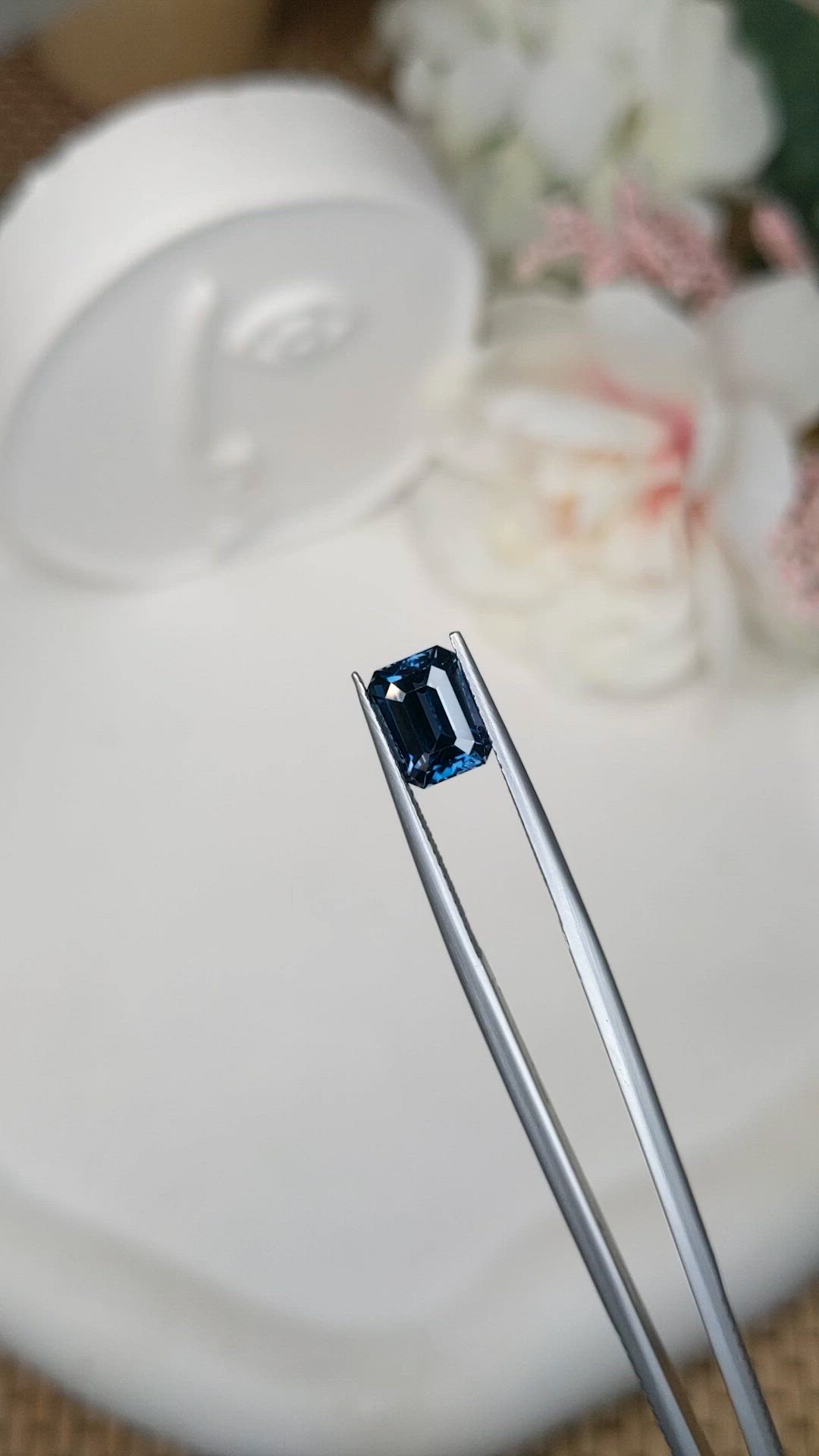 2.25 Ct. Blue Cobalt Spinel from Ceylon (Sri Lanka) Size Video