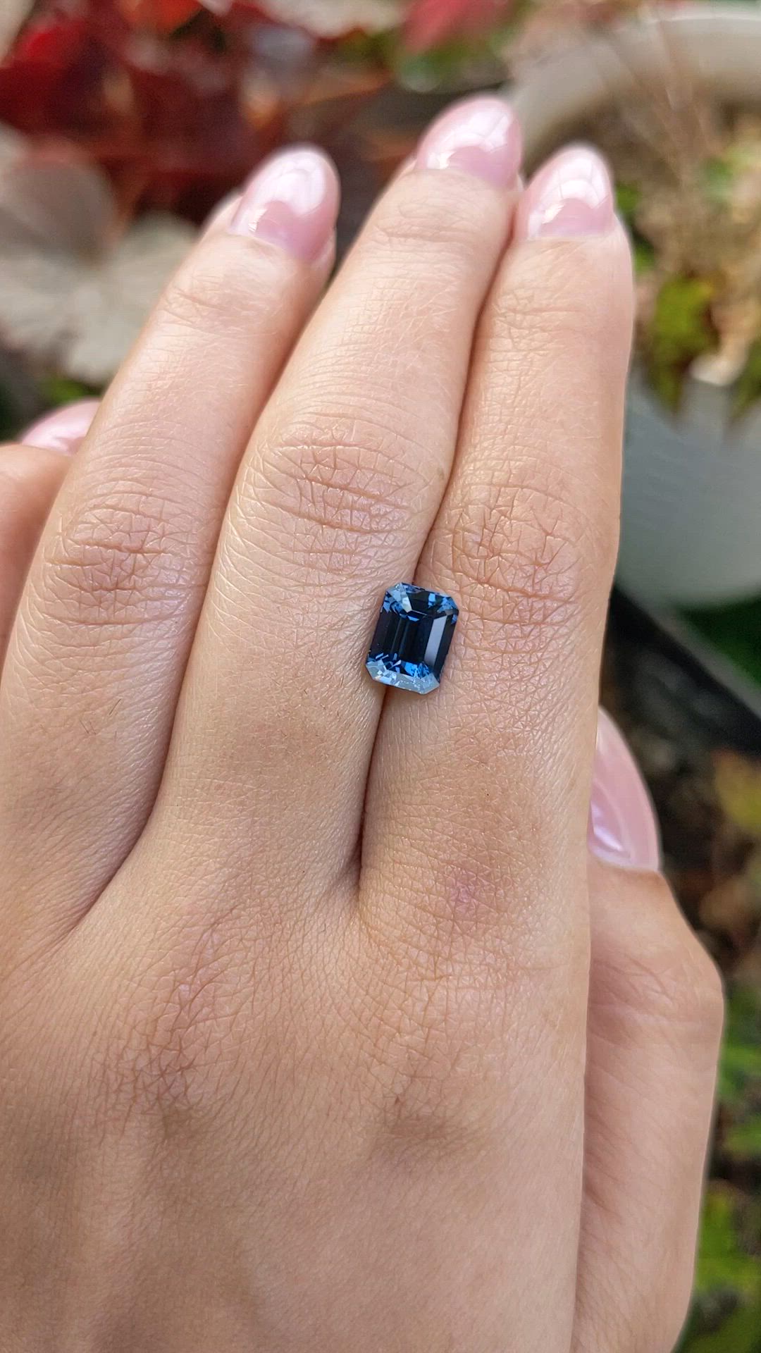 2.25 Ct. Blue Cobalt Spinel from Ceylon (Sri Lanka) Size Video