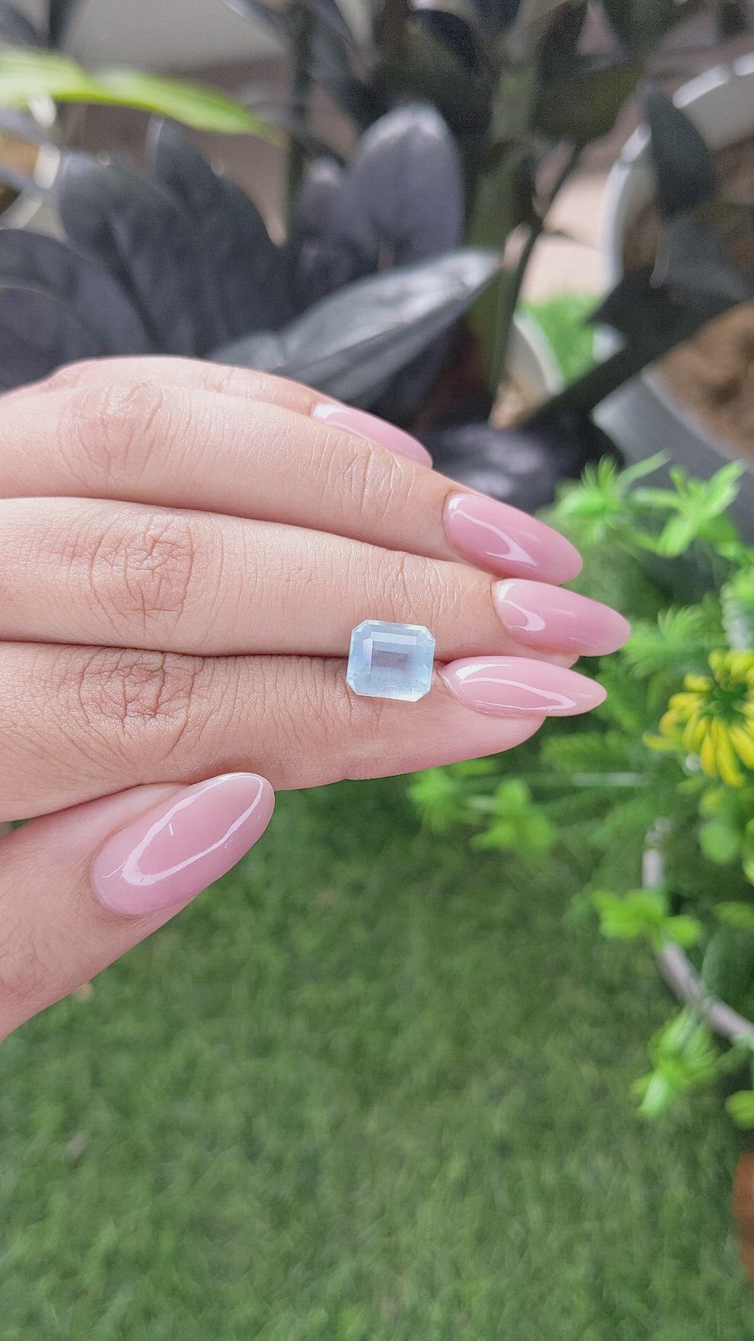 2.76 Ct. Blue Aquamarine from Madagascar Size Video
