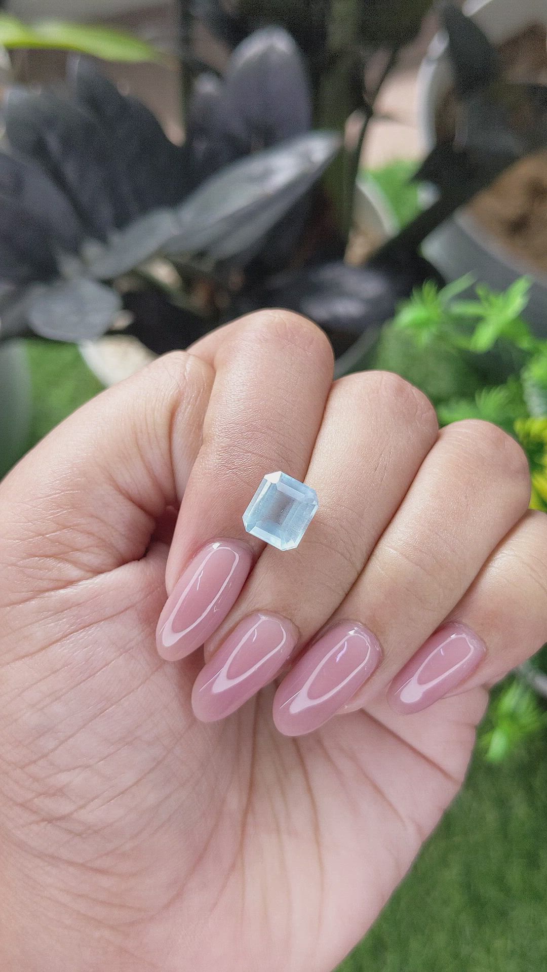 2.76 Ct. Blue Aquamarine from Madagascar Size Video