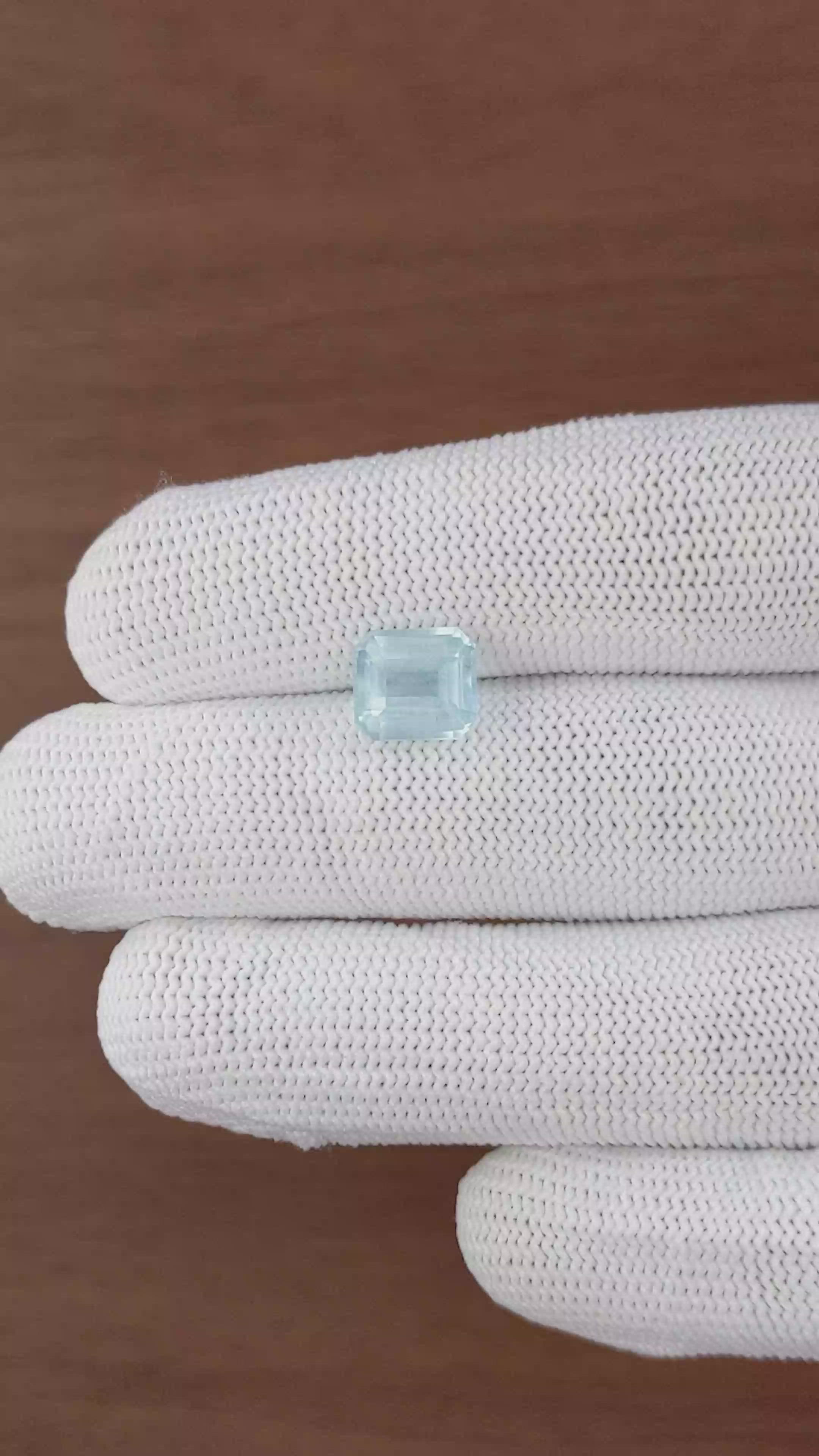 2.76 Ct. Blue Aquamarine from Madagascar Size Video