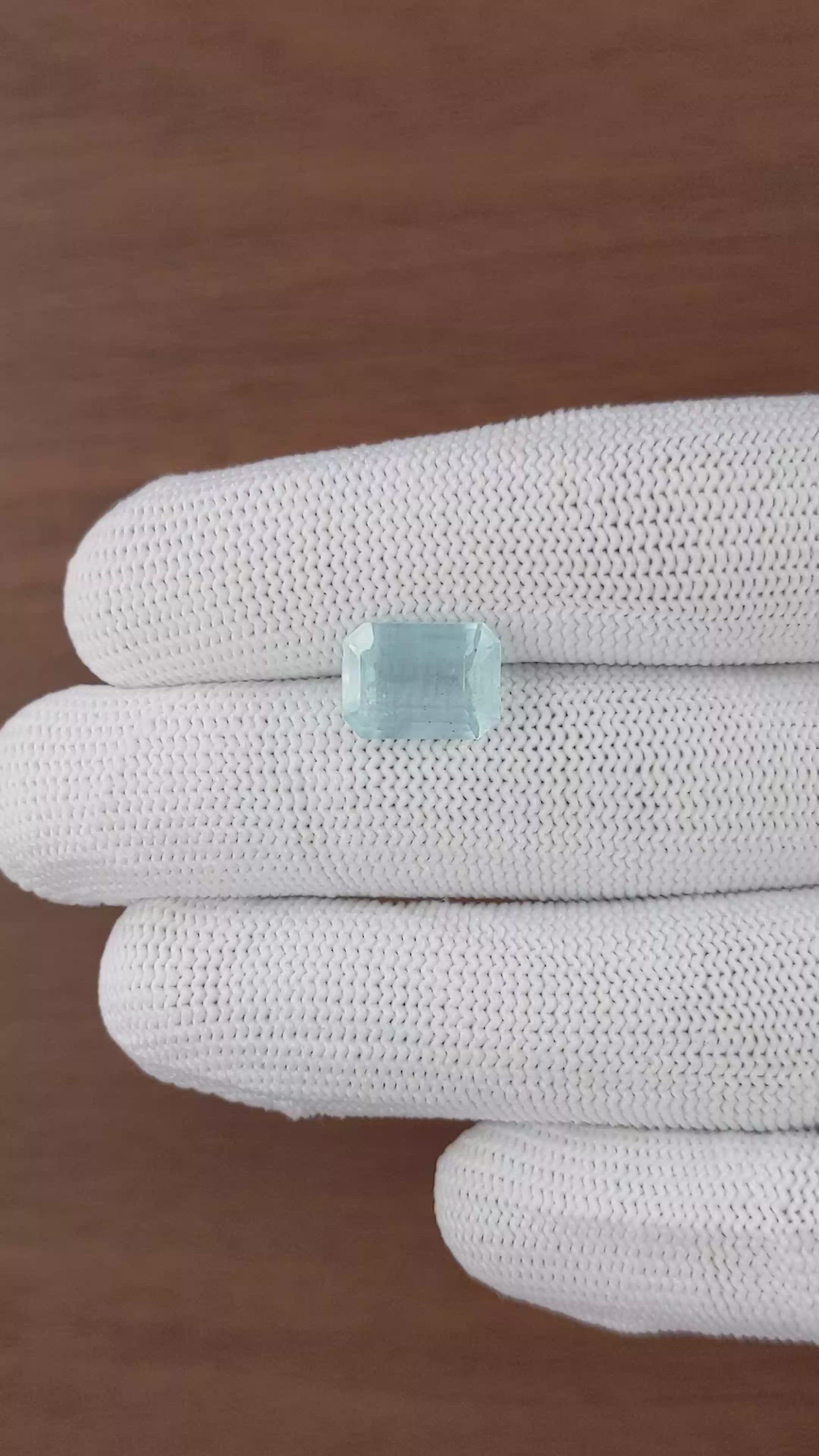 4.03 Ct. Blue Aquamarine from Madagascar Size Video