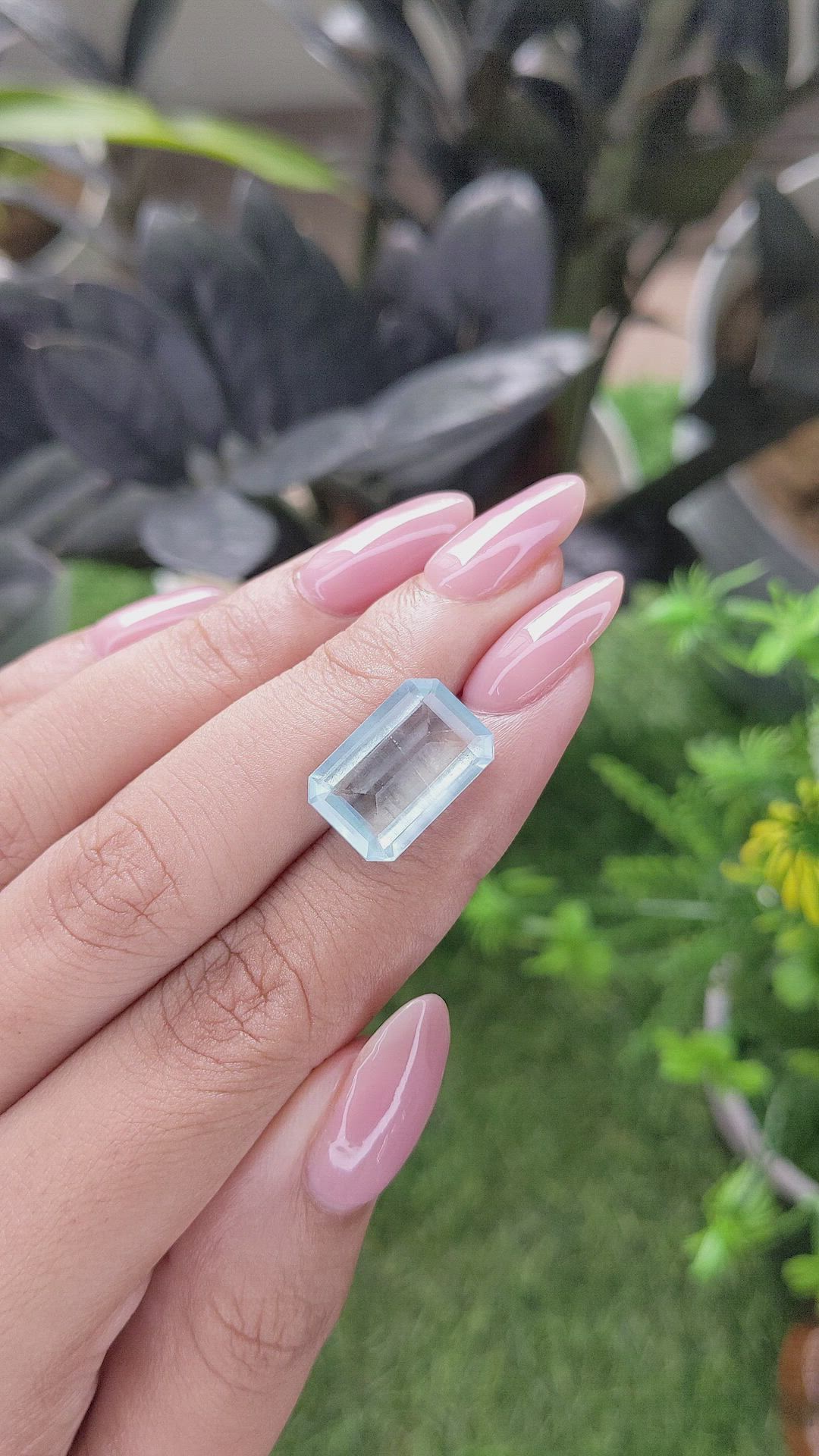 6.49 Ct. Blue Aquamarine from Madagascar Size Video