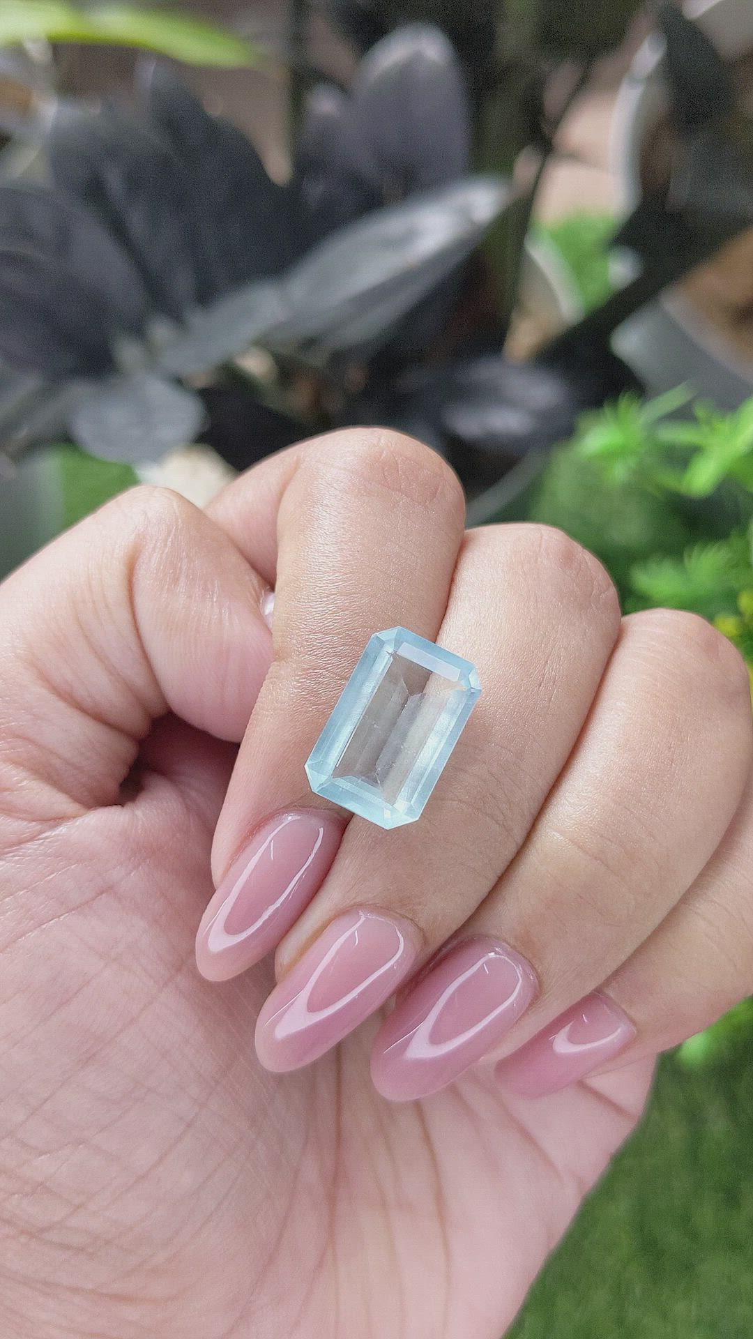 6.49 Ct. Blue Aquamarine from Madagascar Size Video
