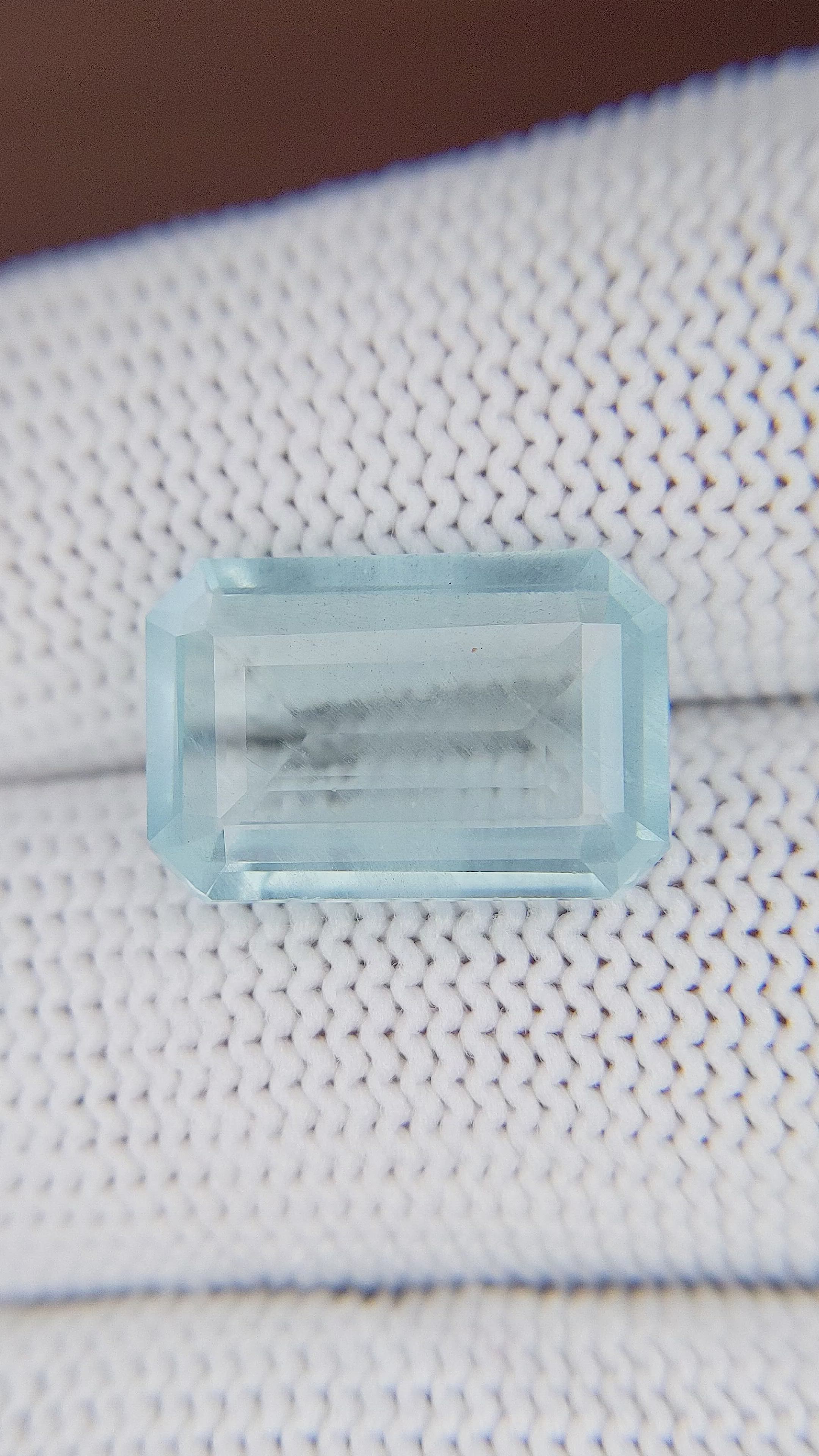 6.49 Ct. Blue Aquamarine from Madagascar Size Video