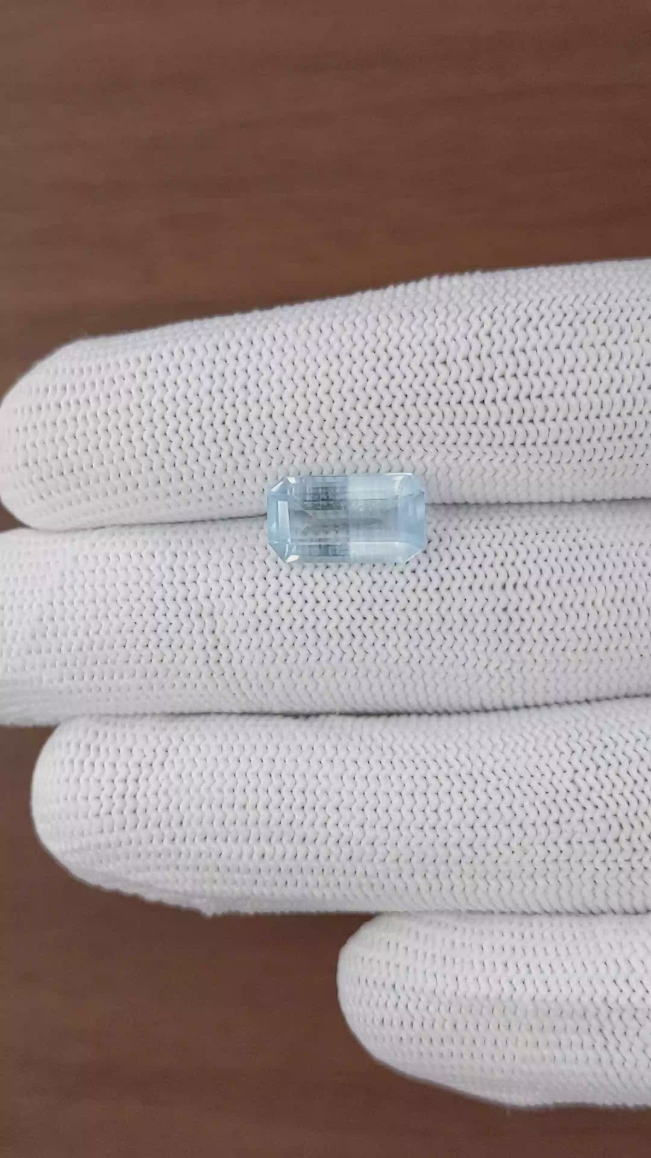 3.24 Ct. Blue Aquamarine from Madagascar Size Video