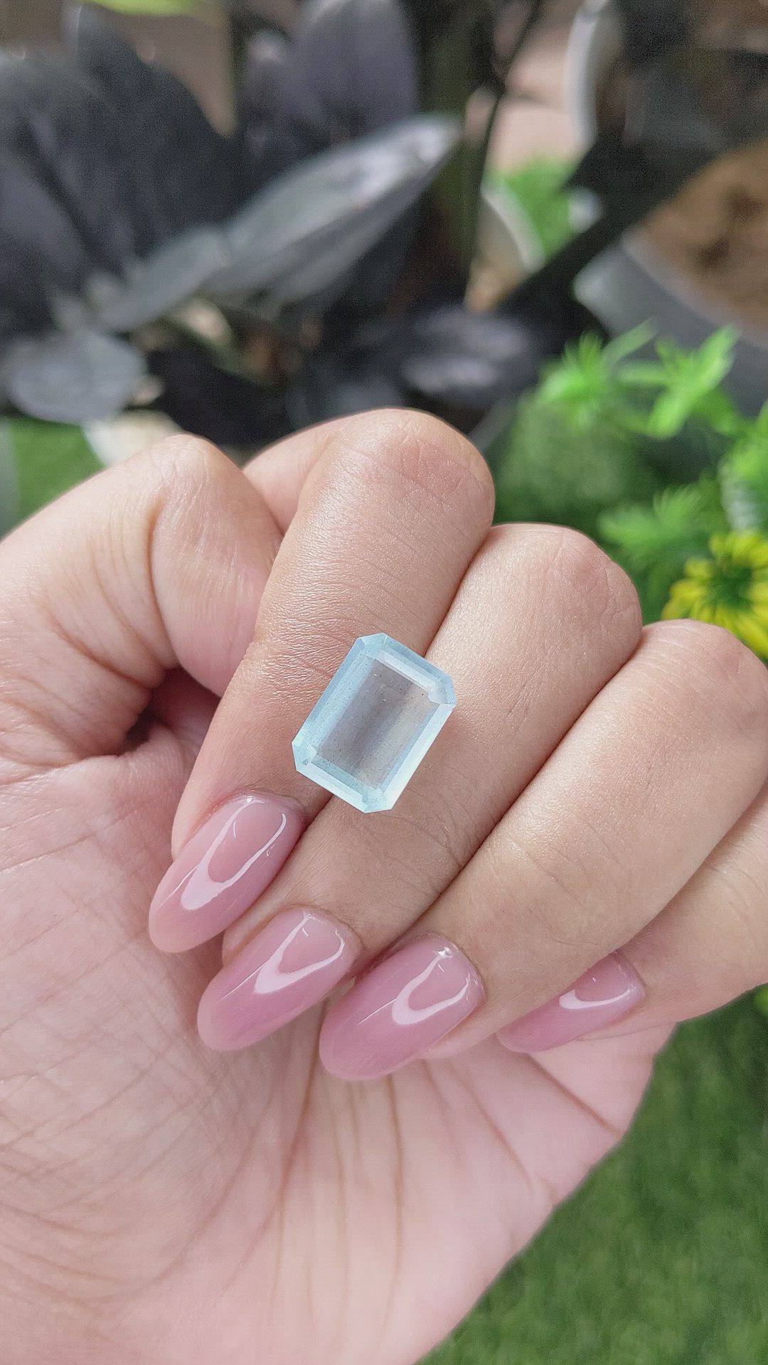 5.16 Ct. Blue Aquamarine from Madagascar Size Video