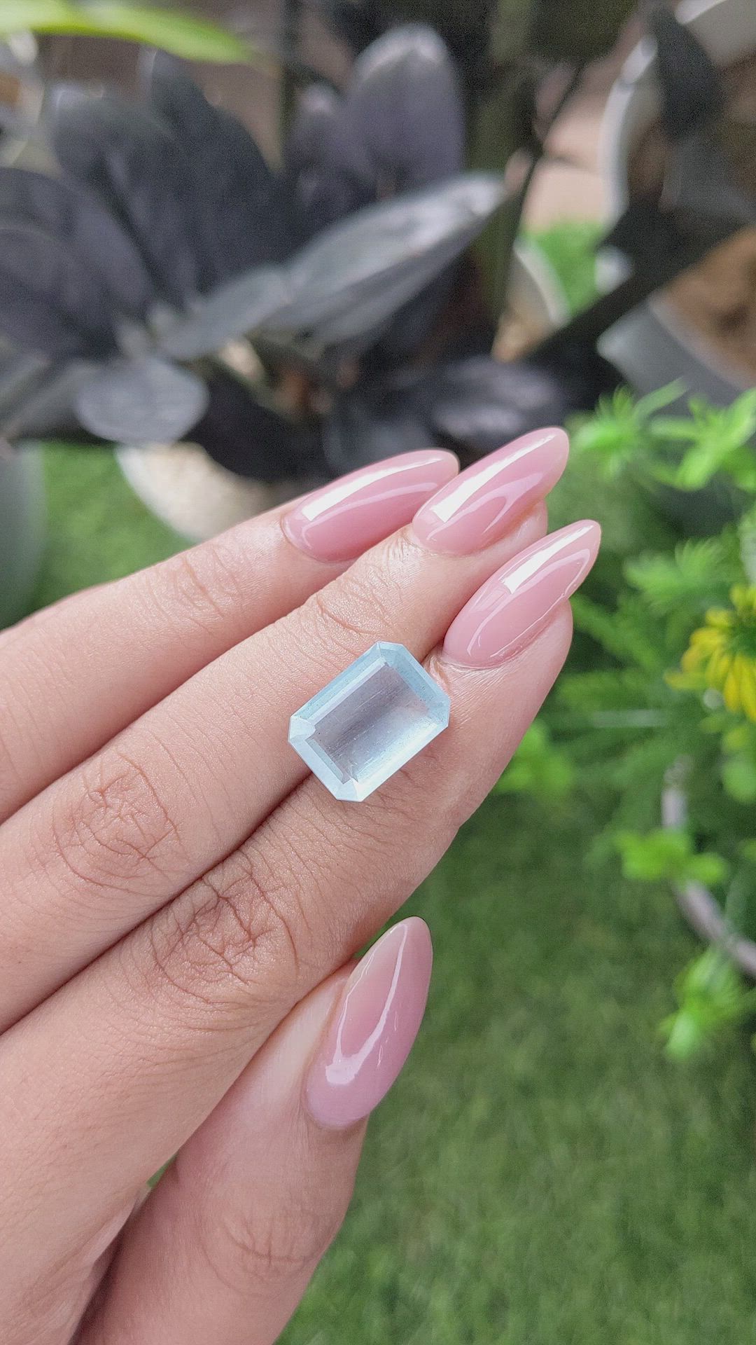 5.16 Ct. Blue Aquamarine from Madagascar Size Video