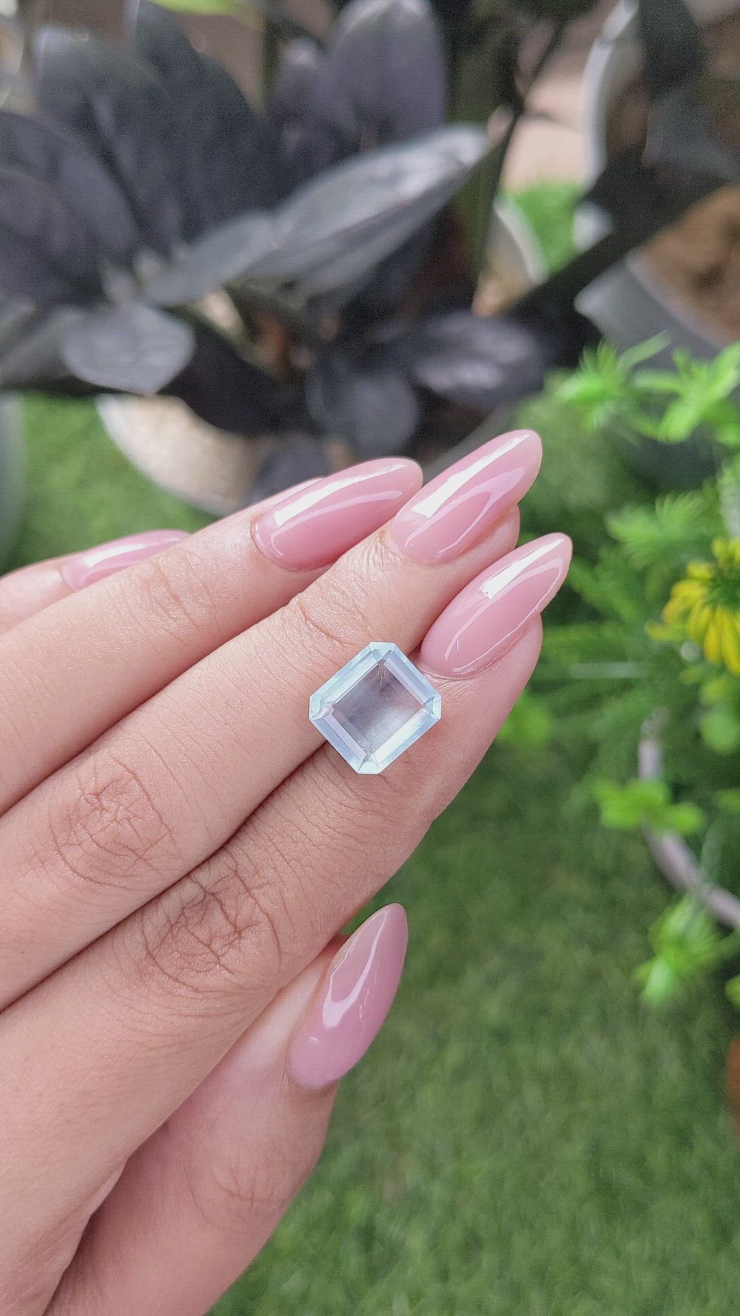3.70 Ct. Blue Aquamarine from Madagascar Size Video