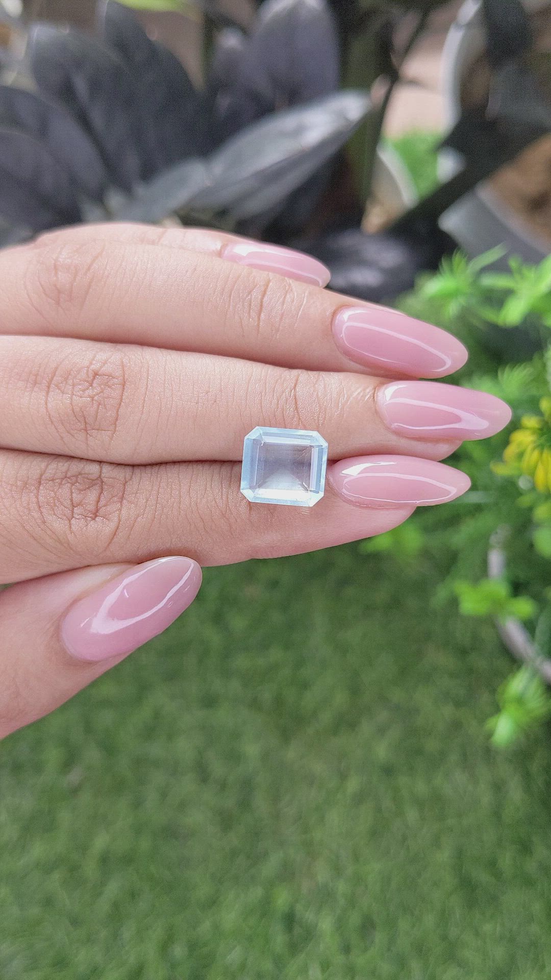 3.70 Ct. Blue Aquamarine from Madagascar Size Video