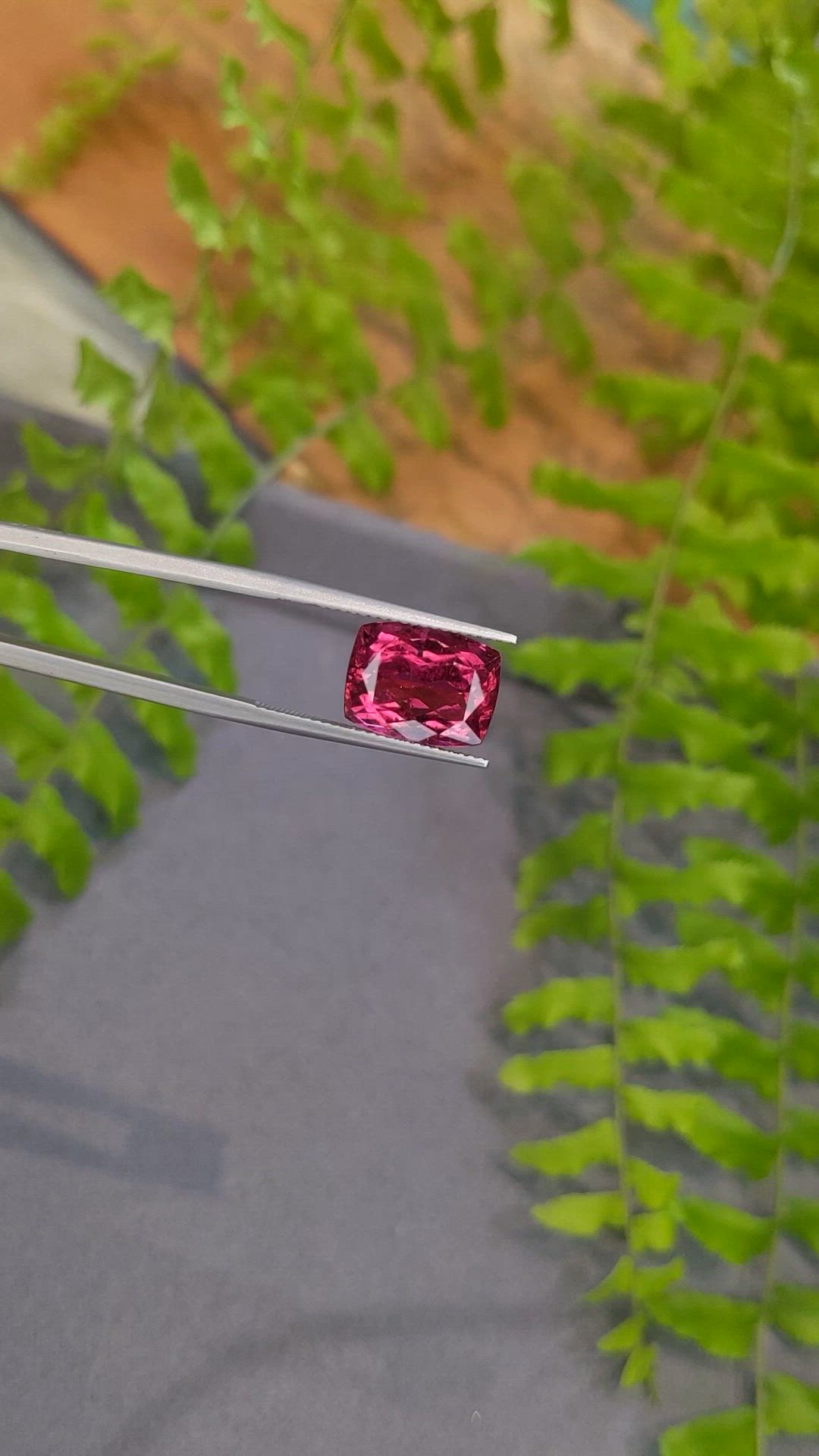 7.03 Ct. Reddish Pink Rubellite Tourmaline from Brazil Size Video