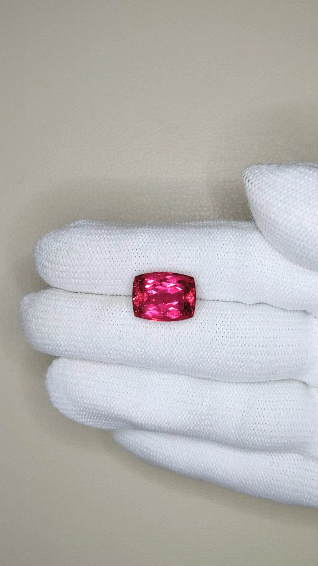 7.03 Ct. Reddish Pink Rubellite Tourmaline from Brazil Size Video