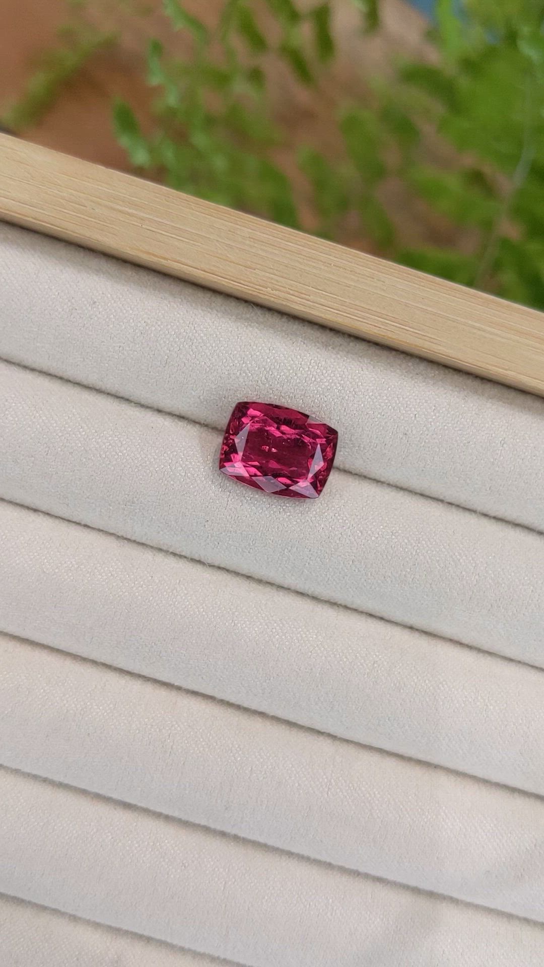 7.03 Ct. Reddish Pink Rubellite Tourmaline from Brazil Size Video