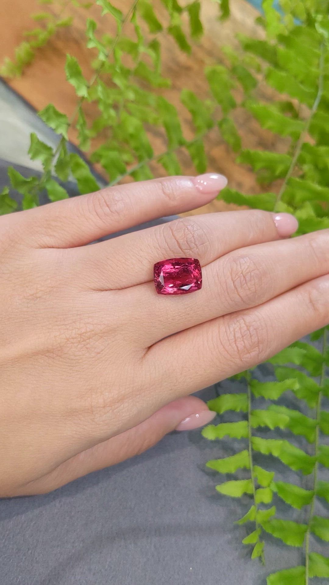 7.03 Ct. Reddish Pink Rubellite Tourmaline from Brazil Size Video
