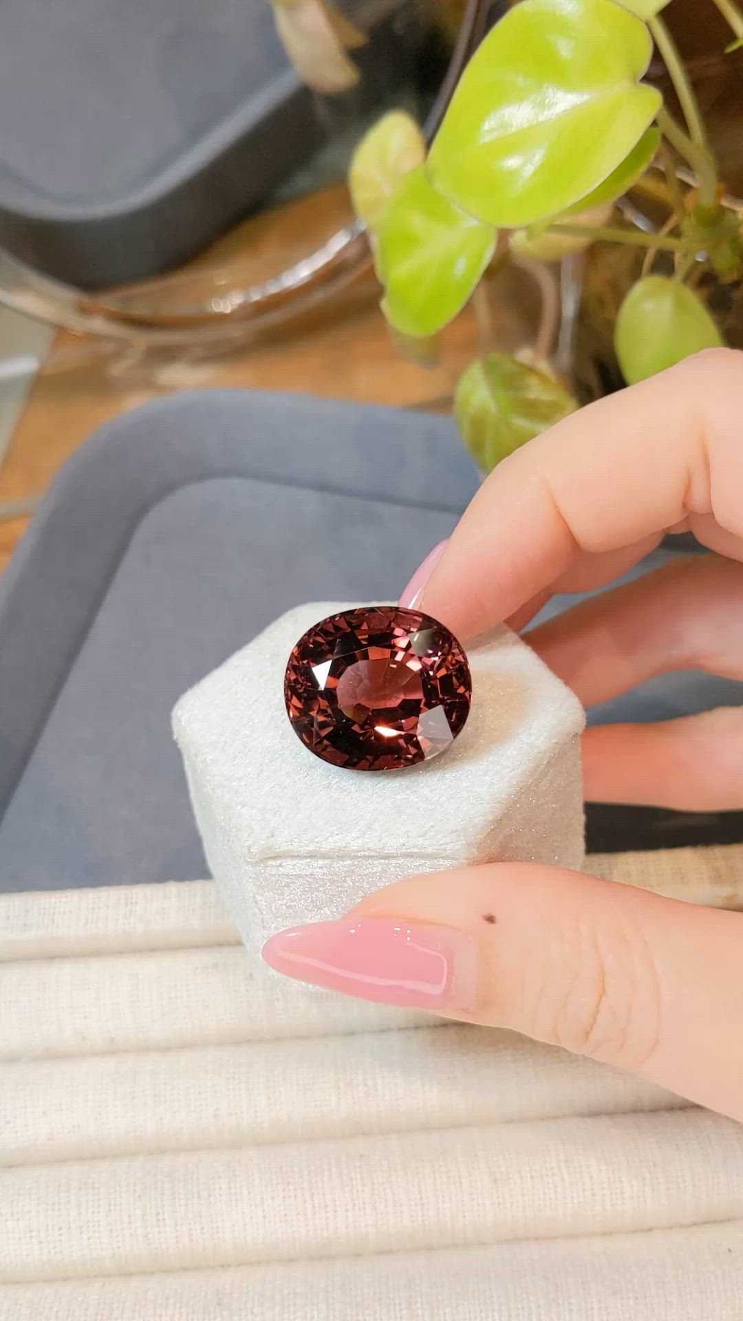 38.56 Ct. Purplish Red Rubellite Tourmaline from Brazil Size Video