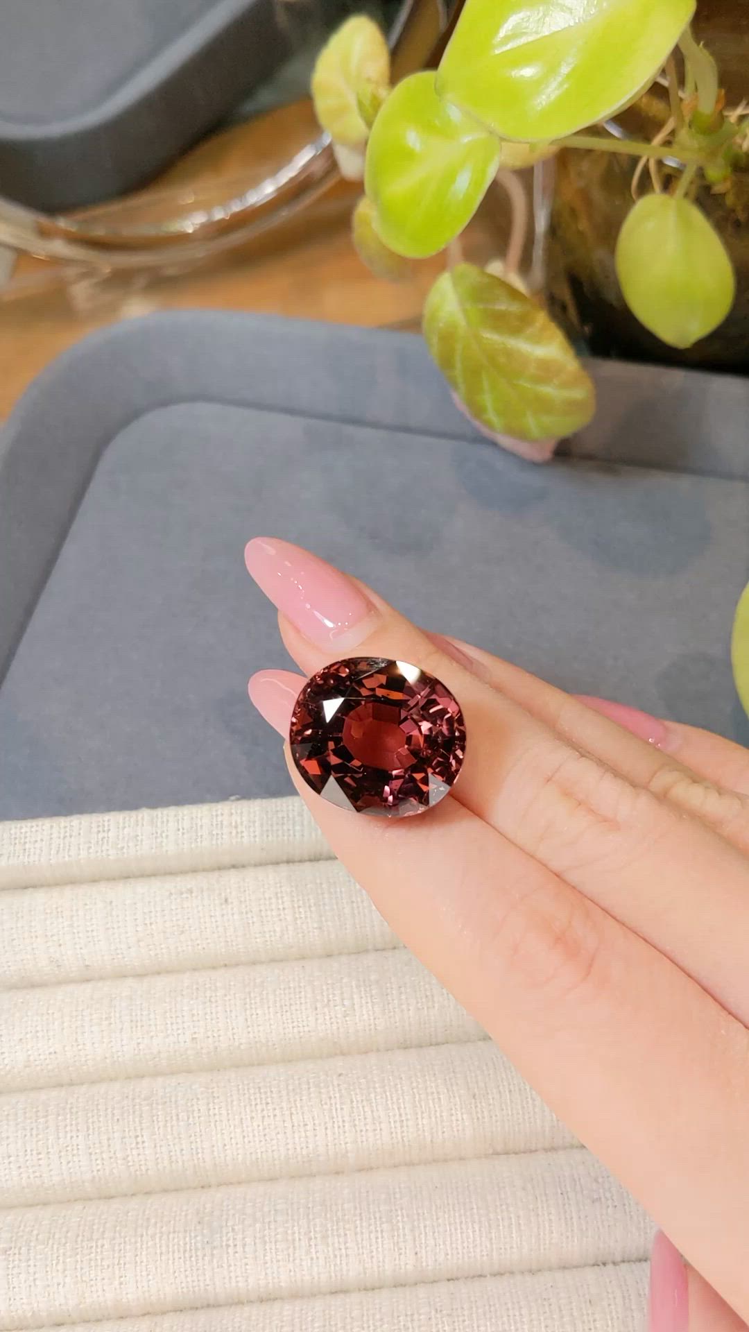 38.56 Ct. Purplish Red Rubellite Tourmaline from Brazil Size Video