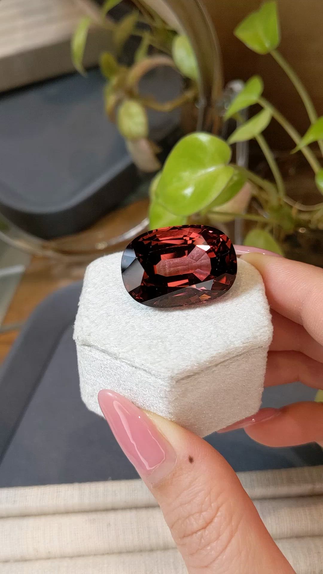 48.53 Ct. Pinkish Red Rubellite Tourmaline from Brazil Size Video