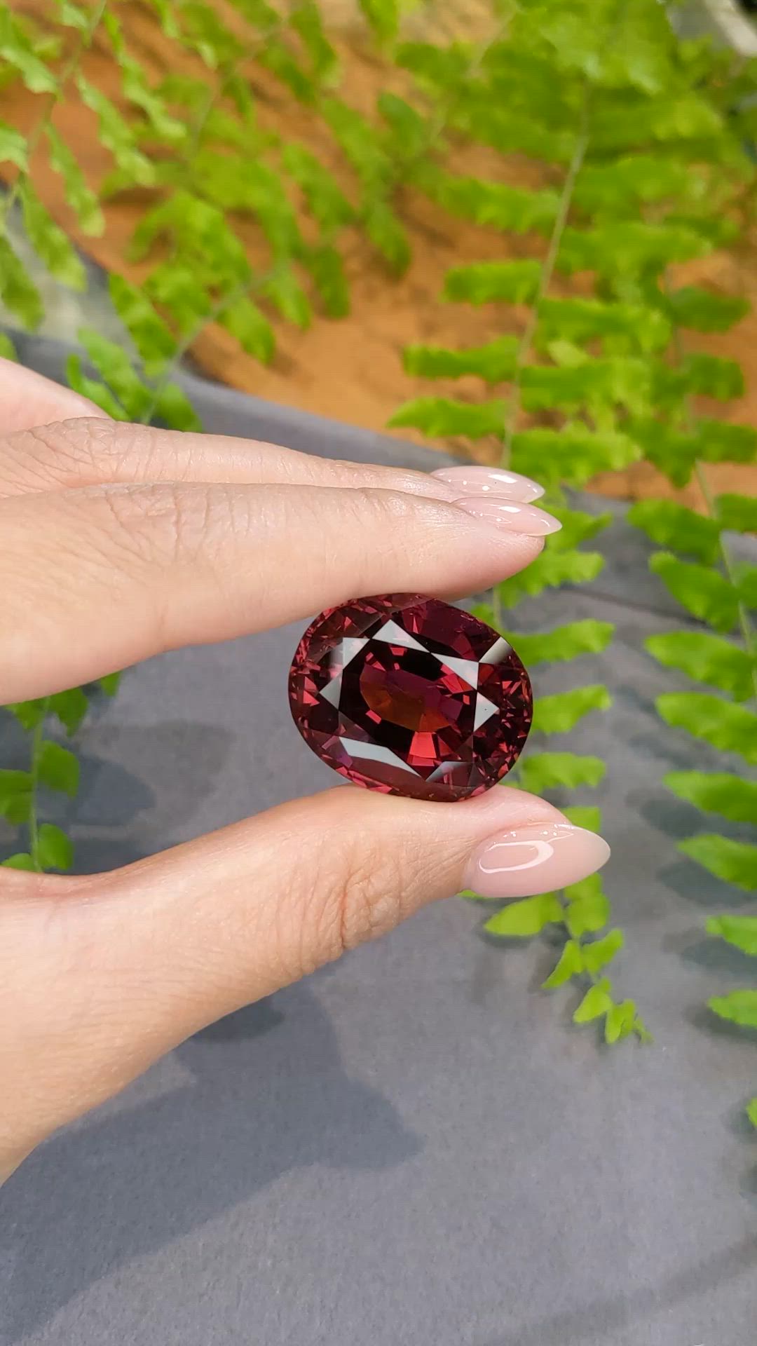 70.48 Ct. Purplish Red Rubellite Tourmaline from Brazil Size Video