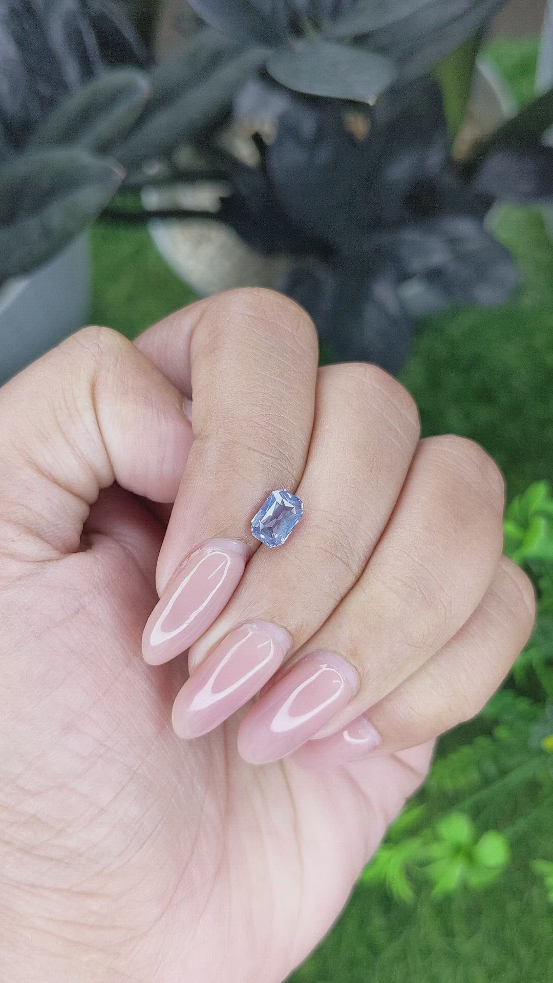 1.08 Ct. Purplish Blue Spinel from Tanzania Size Video