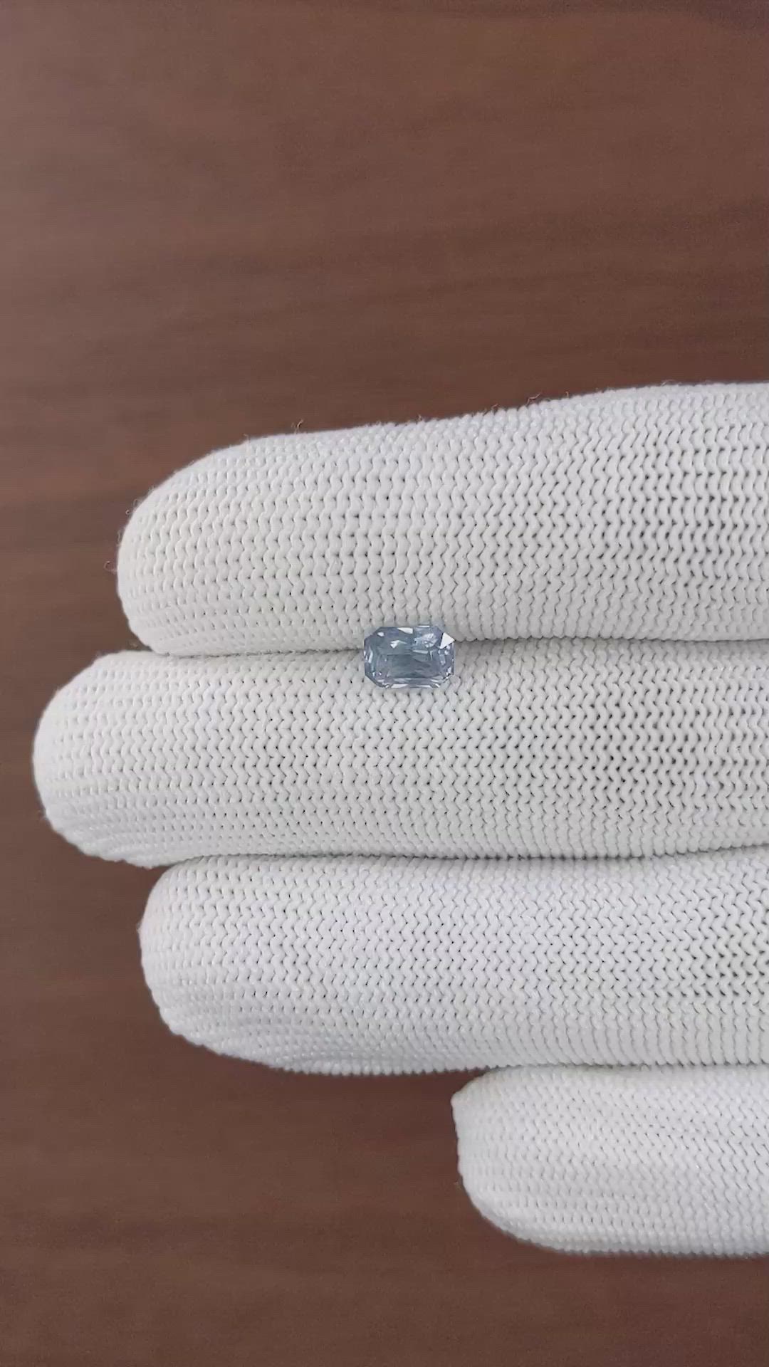 1.08 Ct. Purplish Blue Spinel from Tanzania Size Video
