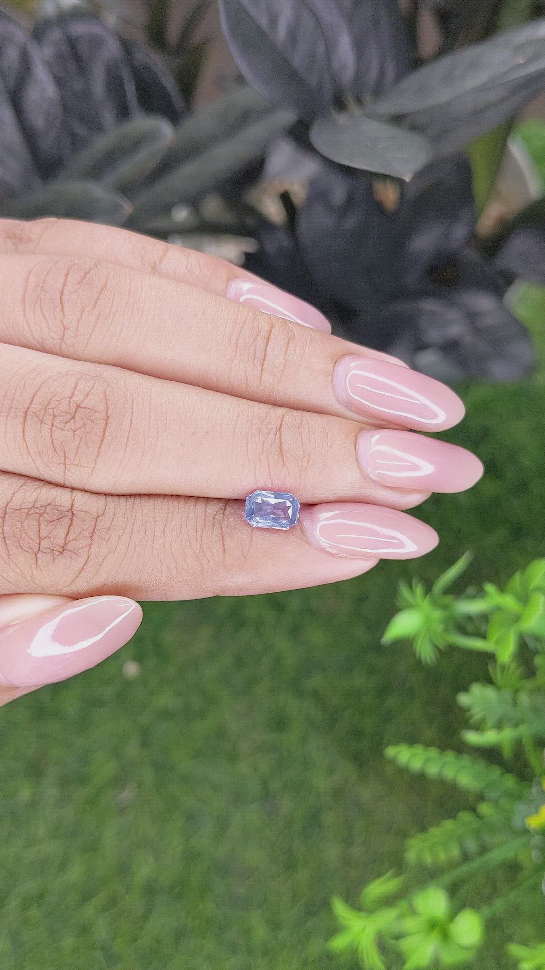 1.08 Ct. Purplish Blue Spinel from Tanzania Size Video