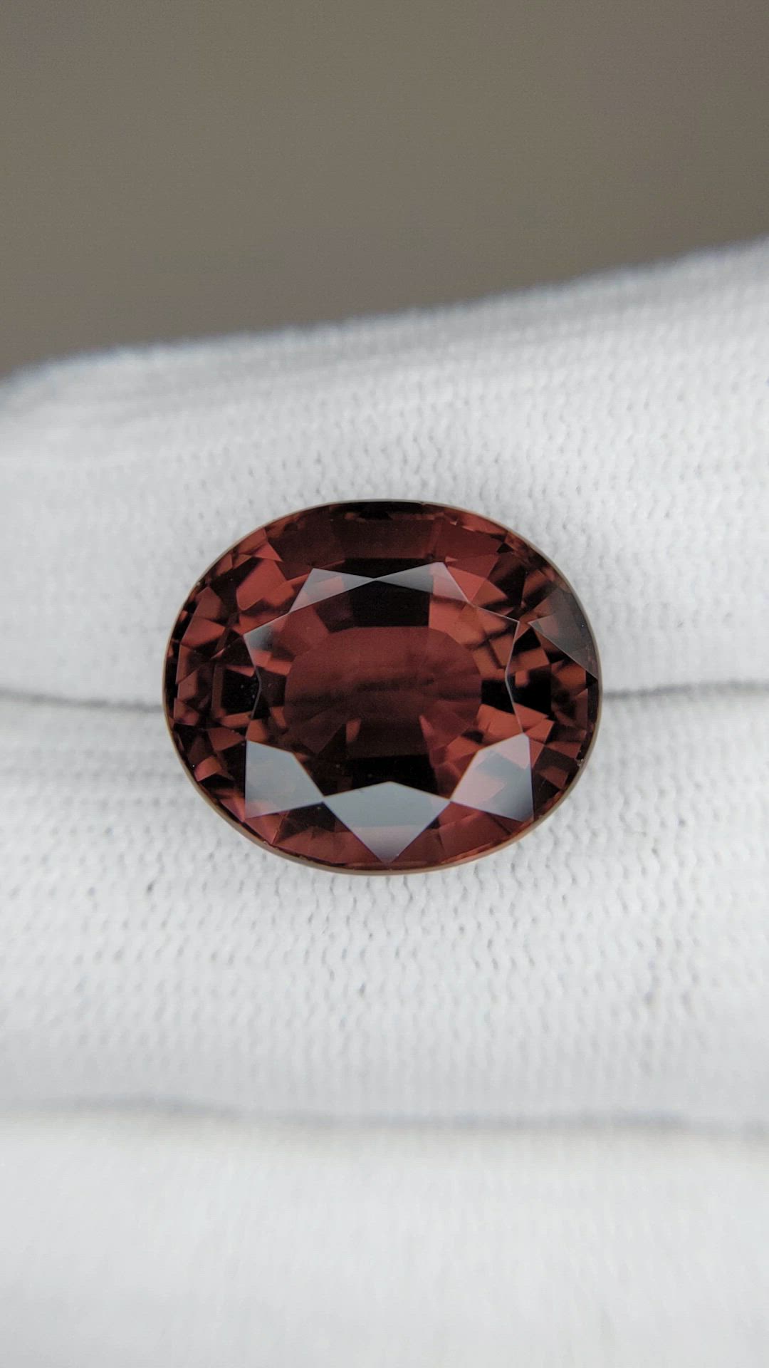 17.86 Ct. Brownish Red Tourmaline from Brazil Size Video