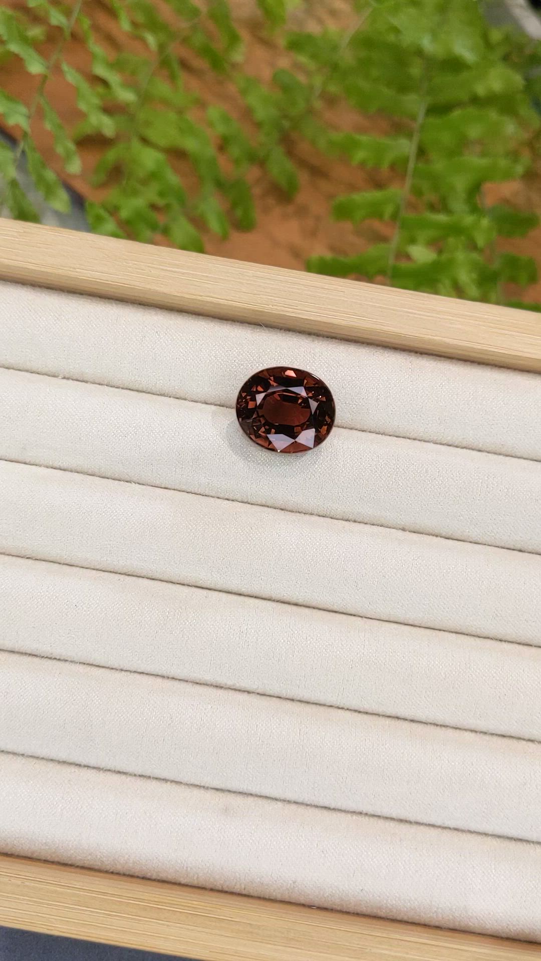 17.86 Ct. Brownish Red Tourmaline from Brazil Size Video