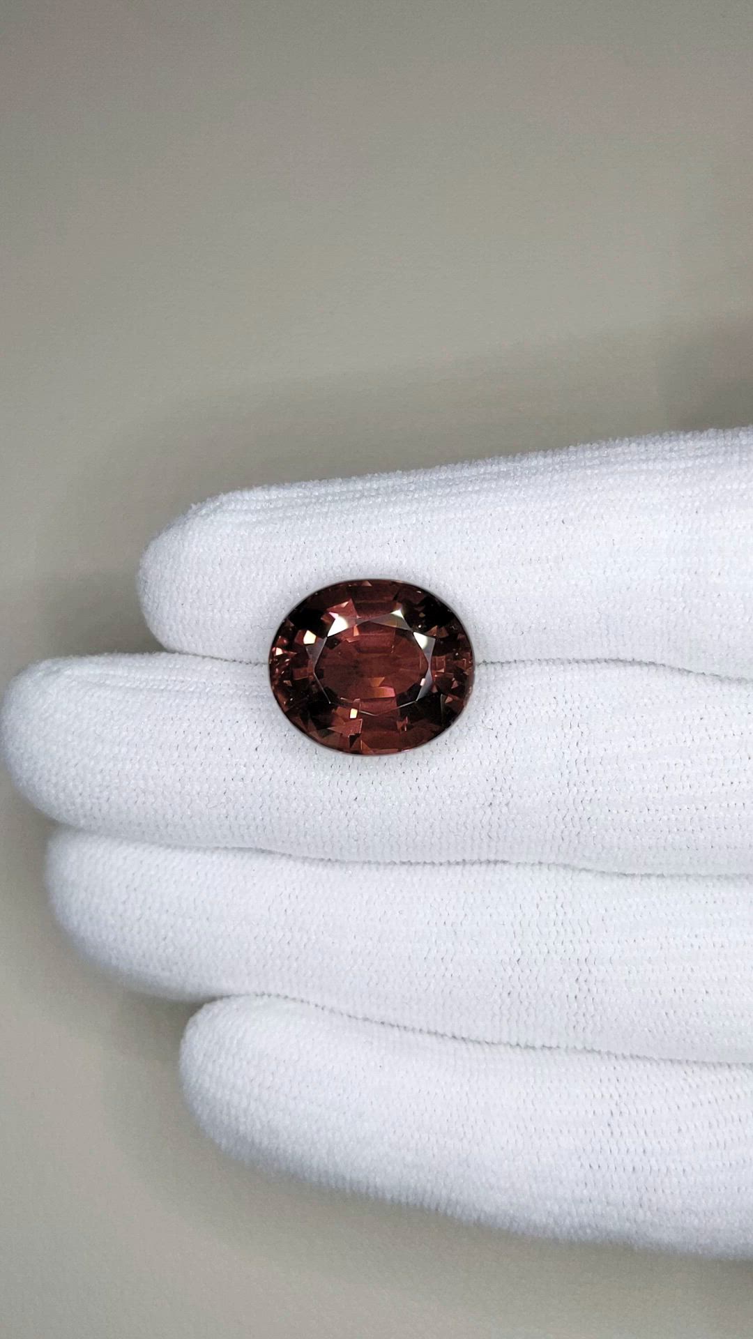 17.86 Ct. Brownish Red Tourmaline from Brazil Size Video