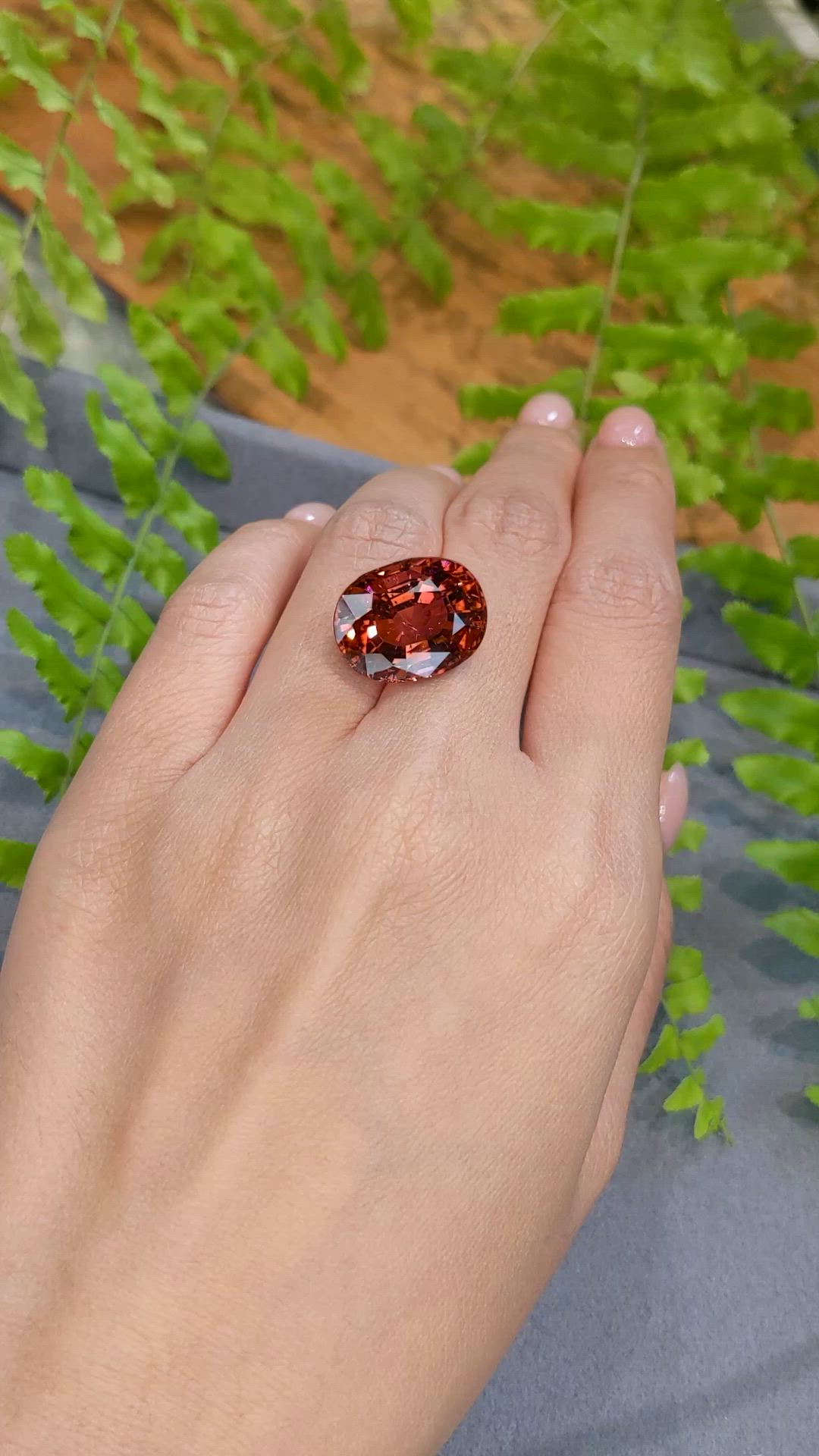 20.05 Ct. Purplish Red Rubellite Tourmaline from Brazil Size Video